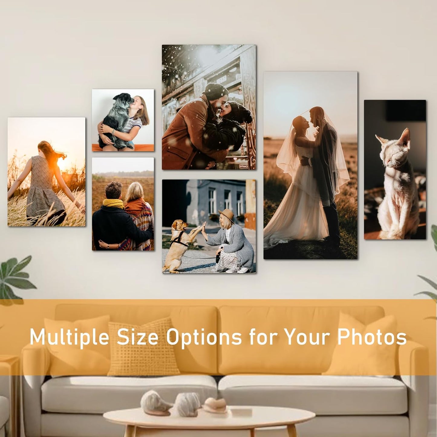 xzartdiy Custom Canvas Prints with Your Photos - Personalized Picture Print Customized Gifts for Family Home Office Wall Art Decor, Wrapped Canvas 32x16inch