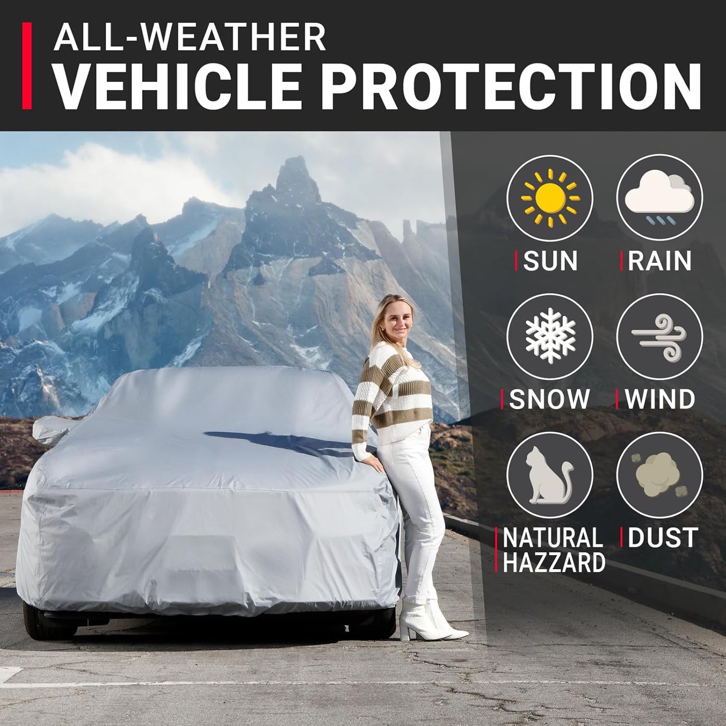 iCarCover Custom Car Cover for Chevy Camaro IROC Z28, IROC-Z, RS, Berlinetta, Sport,Waterproof All Weather Rain Snow UV Sun Protector Full Exterior Indoor Outdoor Car Cover (Year Fits 1982-1992)