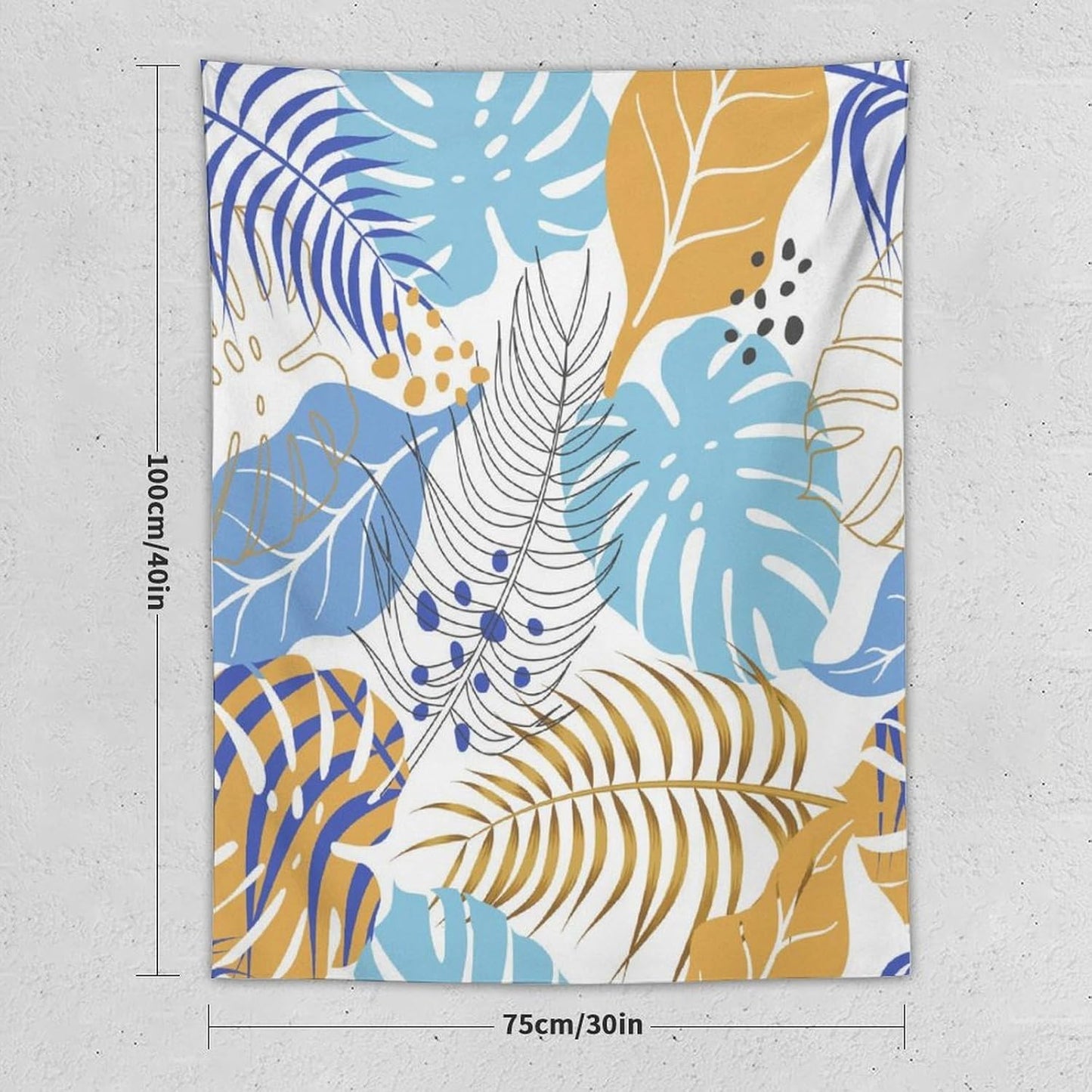 ICMOLYYENLO Tropical Palm Leaves Wall Tapestry, Wall Art for Room Decoration Beautiful Wall Hanging for Bedroom Living Room Dormitory Apartment 30x40 Inch