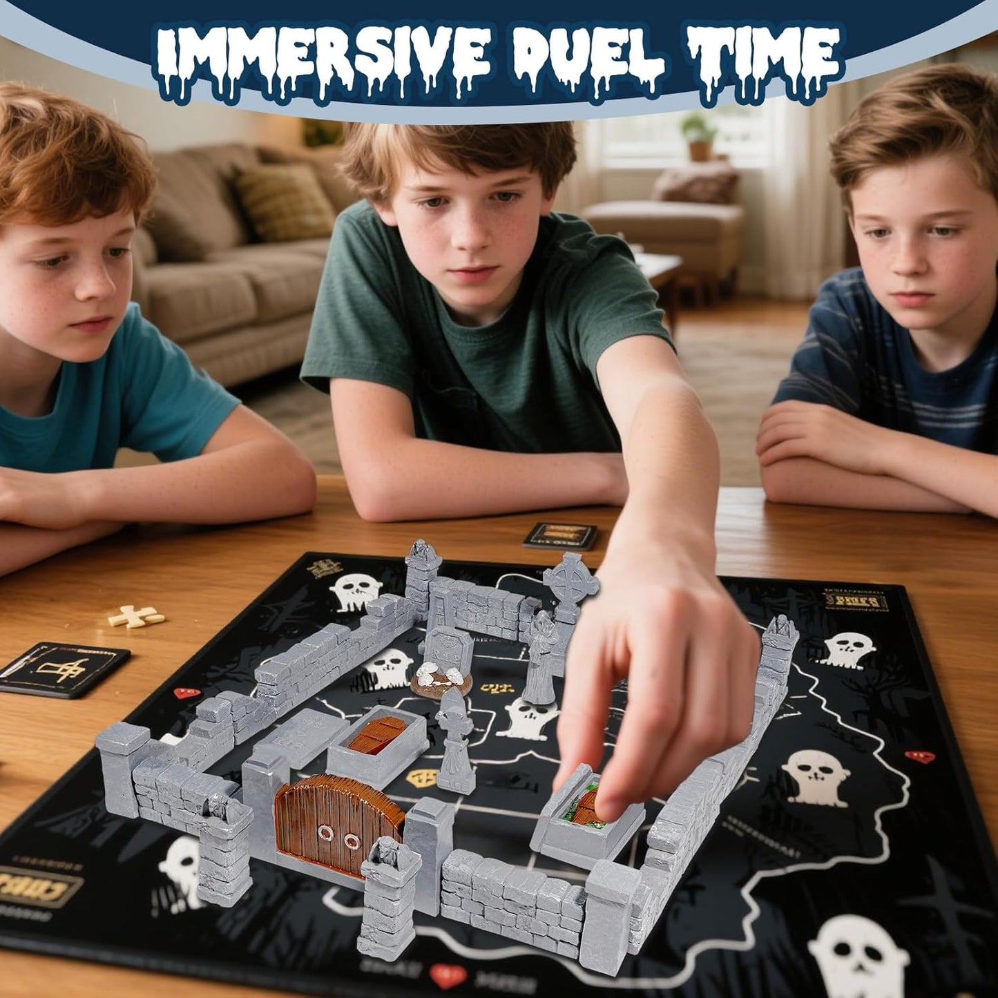 Warmtree 38 Pcs Graveyard Terrain Miniatures Set, Halloween Miniature Tombstones Figurine Mini Resin Tombstones for Diorama Supplies Miniature Graveyard Scene DIY Crafts Outdoor Decorations