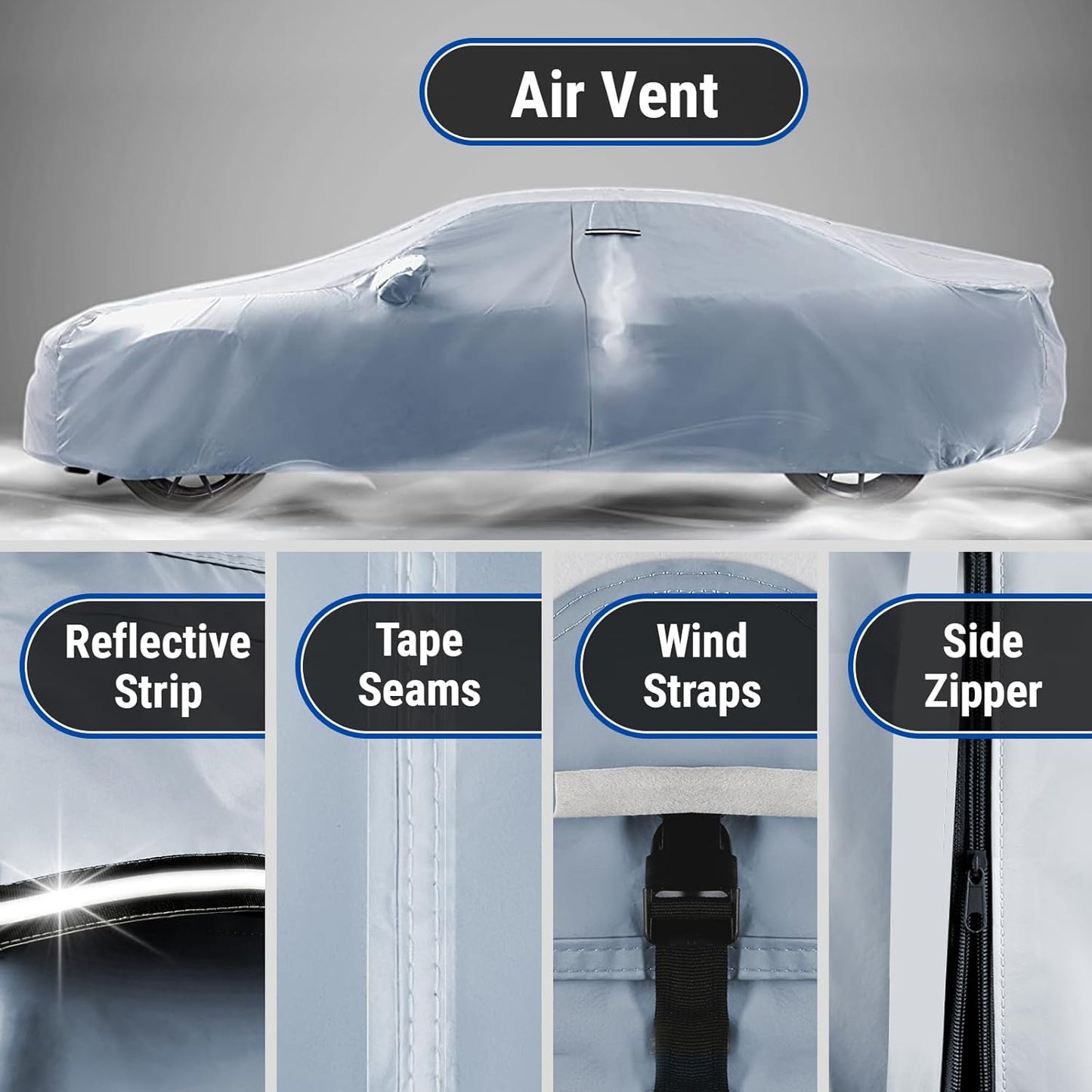 iCarCover Custom Car Cover for Hyundai Genesis Coupe 2010-2016, Waterproof All-Weather Rain Snow UV Sun Protector Full Exterior Weatherproof Indoor Outdoor Car Cover with Strap