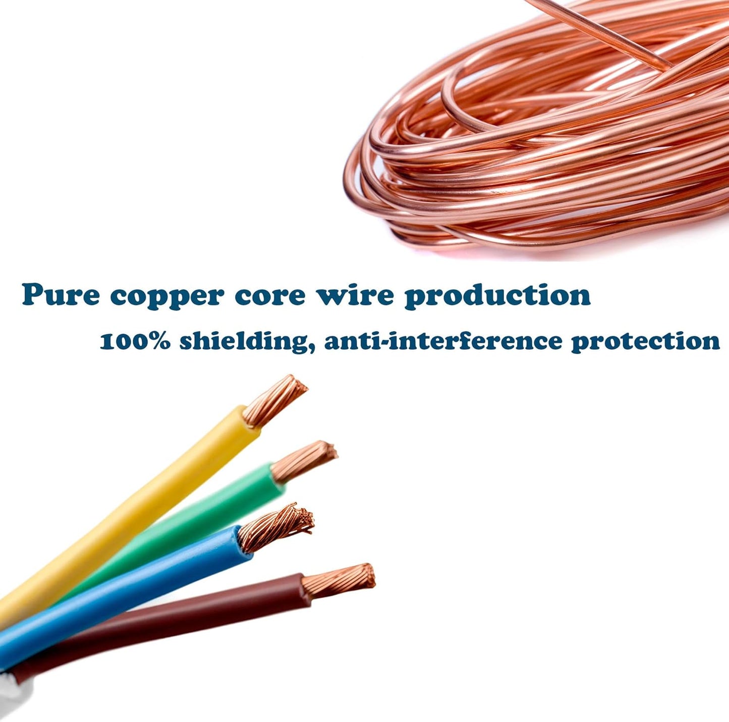 (17FT / 5m Backup Camera Cable, 4-pin Aviation Video Extension Cable, Car Video Extension Cable Backup Camera Extension Cable,AV Extension Cable CCTV Rear View Camera,Car Video System