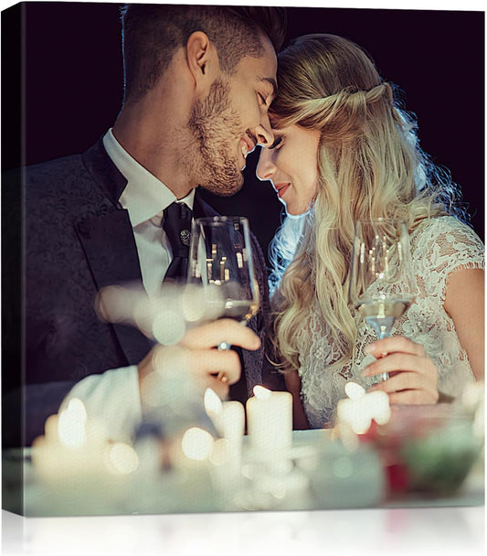 AbcCustomize Canvas Prints with Your Photos，Custom Canvas Wall Art for Bedroom, Living Room, Farmhouse Decor，Personalized Gifts Canvas Prints for Family，Friend，Lover，Pet