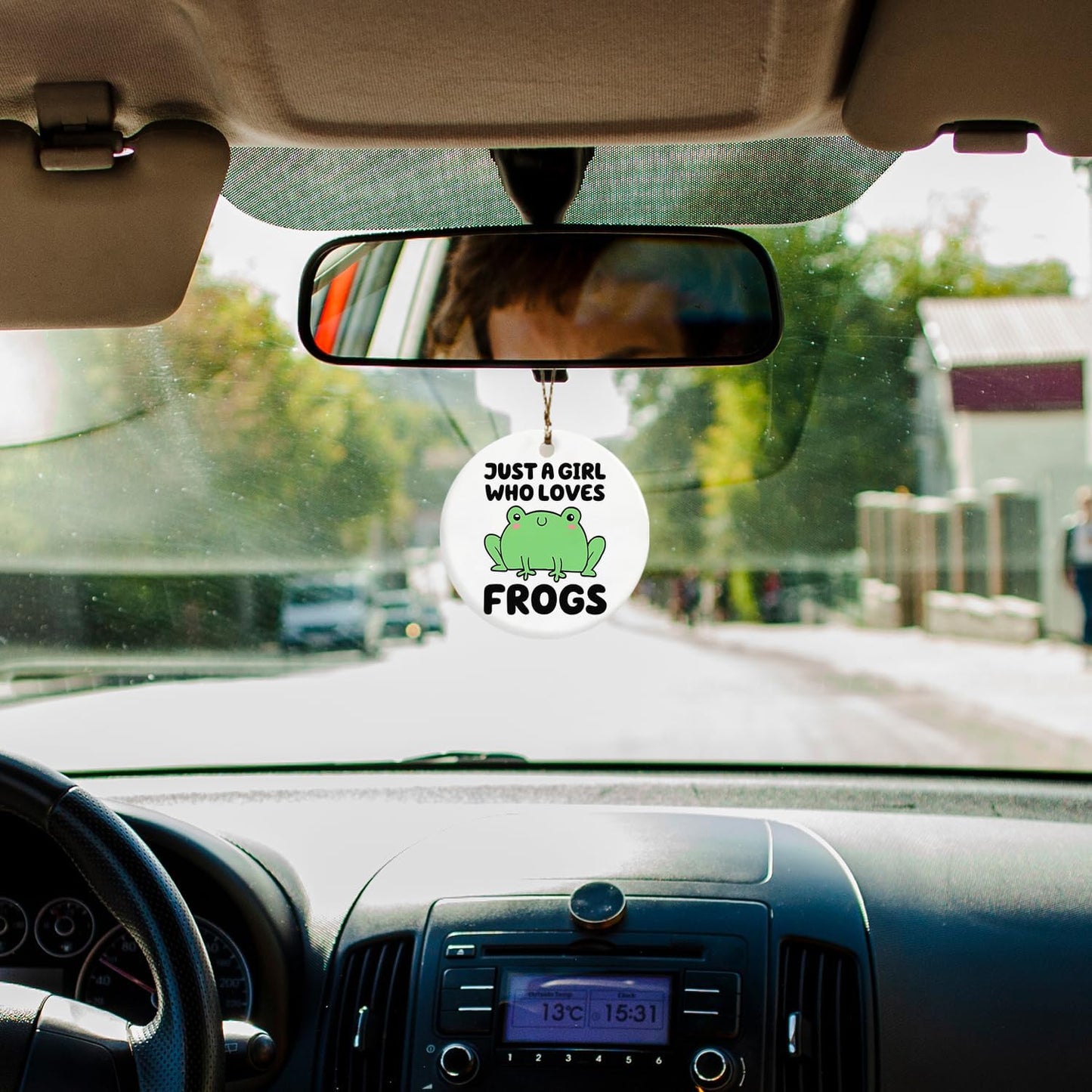 Frog Ornament, Ceramic Christmas Xmas Keepsake Decoration for Frog Lovers