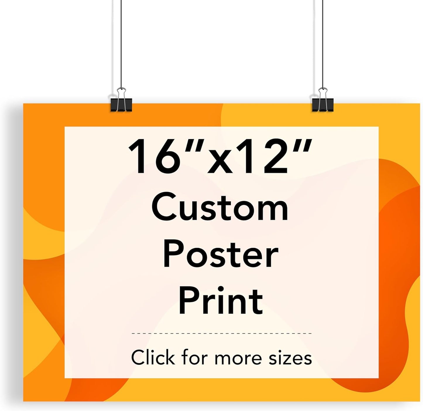Custom Poster Print, 16x12, Upload Any Photos/Images, Personalized Photo Prints, DIY Your Own Poster, Photo to Poster Printing