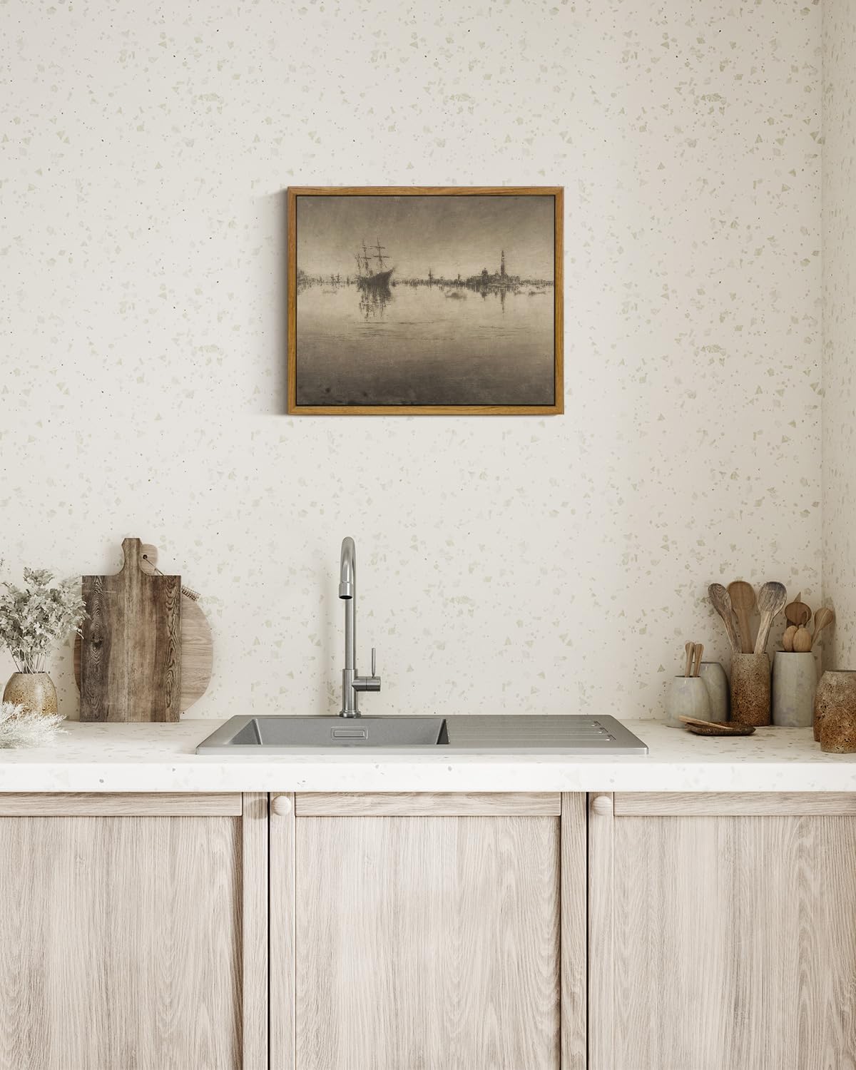 VIYYIEA Framed Canvas Wall Art Home Decor Vintage Quote Wall Decor Aesthetic Sailboat Reflections Coastal Room Decor Christian Art Prints Rustic Home Decor for Living Room Bathroom Bedroom 9x11in