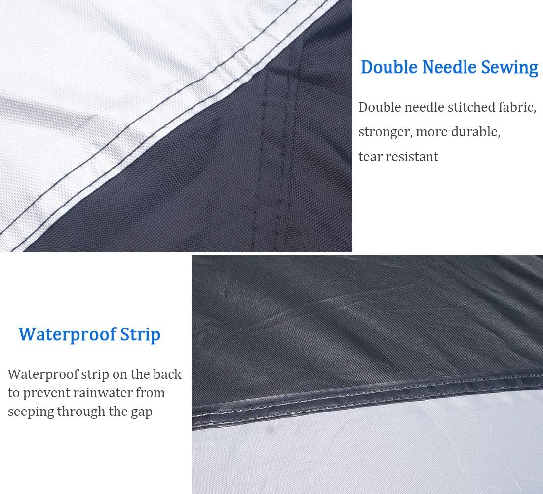 UTV Cover 420D Waterproof Oxford Fabric, Side by Side With Storage Bag 134''x66''x75'' Fit Polaris Yamaha Can-Am Honda Kawasaki, Max 2-3 Passenger Storage