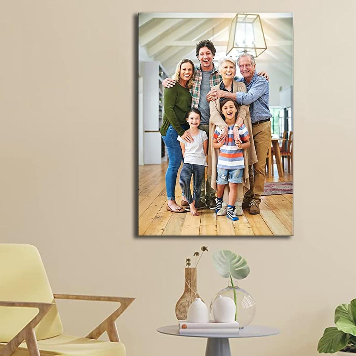 Laoife Custom Canvas Prints with Your Photos 12"x18", Canvas Photo Prints Custom, Personalized Canvas Wall Art for Office Home Bedroom Living Room Wall Decor, Gift for Father's Day Birthday Wedding