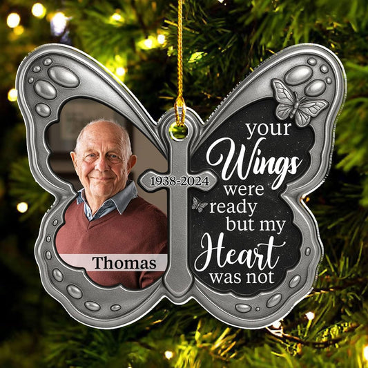 Personalized Chrismas Ornament for Loss of Loved Ones – Custom Photo, Keepsake Gift for Family, Friends, Memorial Ornaments for Deceased