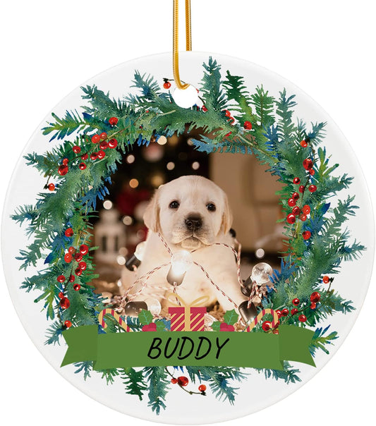 Personalized Dog Photo Ornament - Custom Pet Christmas 2025, Puppy 1st Xmas Gifts, Christmas, Lovers Gift for Tree Decoration by Bemaystar
