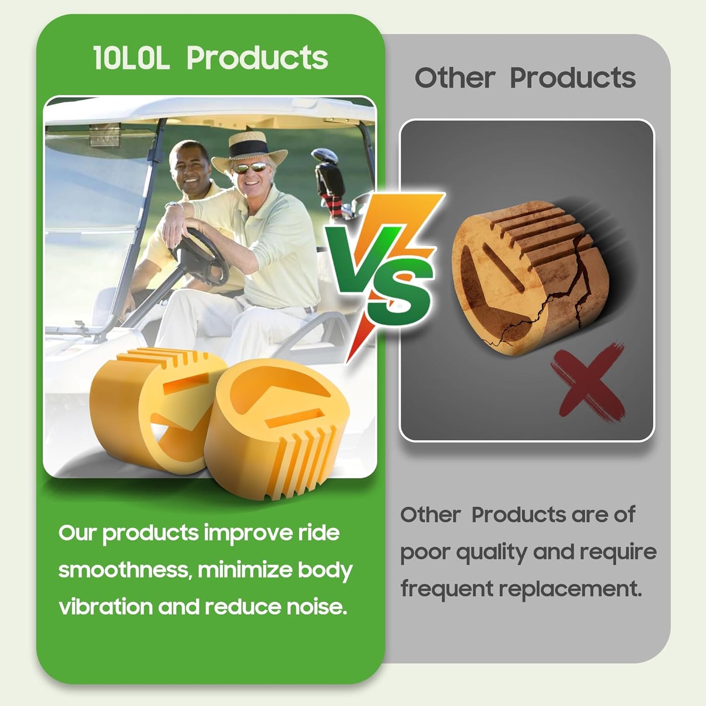 10L0L Motor Mount Vibration Dampener Engine Snubber for Club Car DS and Precedent,Replace OEM 1012164 1025403-01