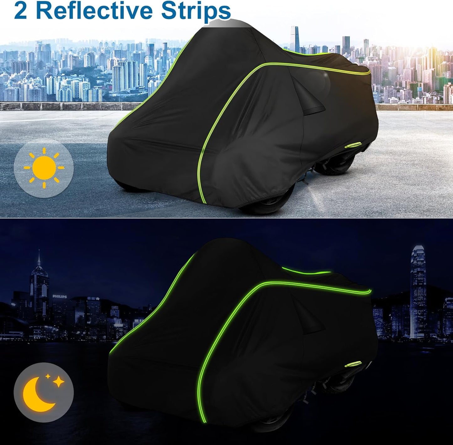 for Can-Am Spyder RT Full Cover 2010-2019, 420D Heavy Duty Waterproof Cover for Outdoor Storage Fits for Can Am Spyder RT Limited Accessories 2010-2019