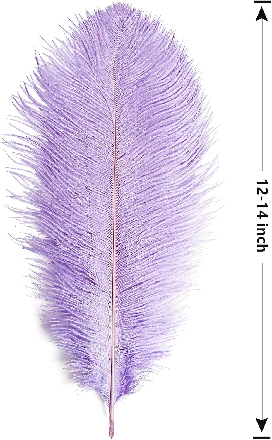 THARAHT Lavender Ostrich Feathers 12pcs Large Natural Bulk 12-14Inch 30cm-35cm for Wedding Party Centerpieces Easter Gatsbi and Decoration Feather