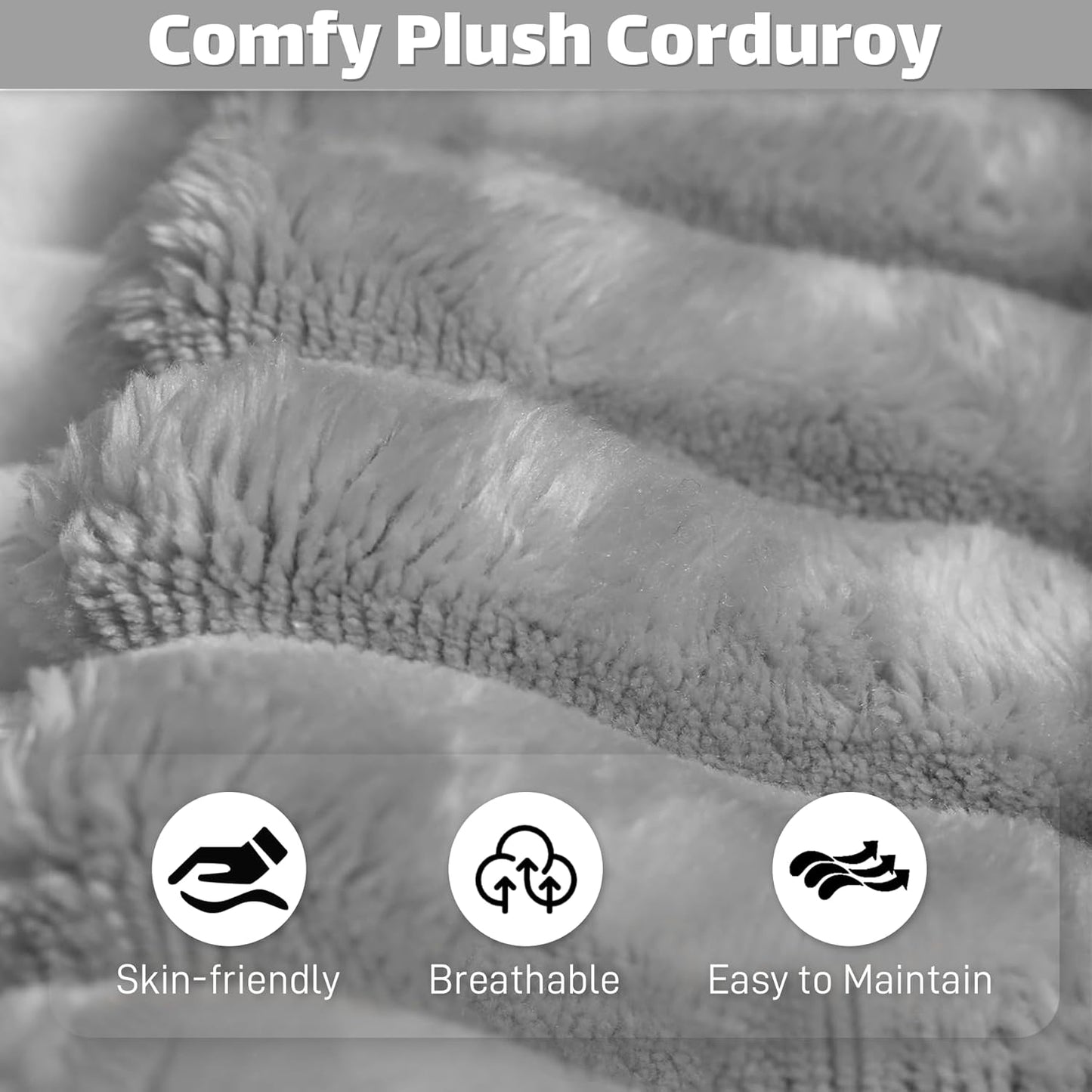 HYJT-H&K Modular Sectional Sofa Cloud Sectional Couch, 107" Comfy Fluffy L Shaped Dark Grey Couches for Living Room, Deep Seat Memory Foam Plush Corduroy Boneless Couch Sectionals Left Facing Chaise