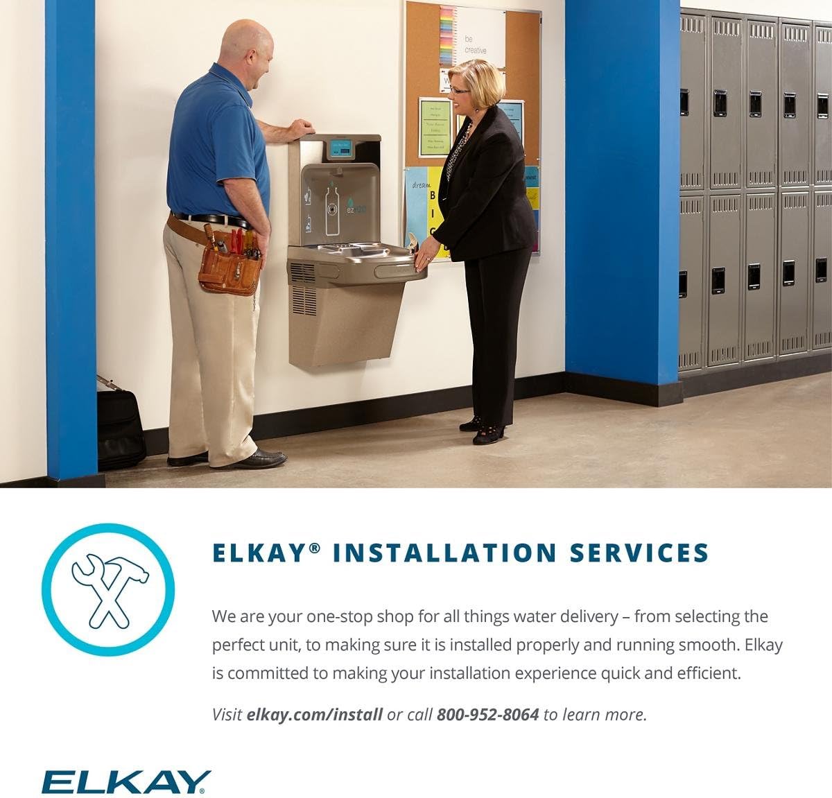 Elkay EZSDWSSK EZH2O Wall Mount Drinking Fountain and Bottle Filling Station with Silver Ion Anti-Microbial Protection - N/A