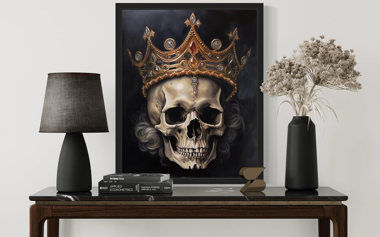 Skull Queen Poster Art Print, Halloween Scary Vintage Wall Art Academia Spooky Painting Decoration for Horror Prints, Gothic Posters Bedroom Decor 89 (Skull Queen, 11 x 14 inches, Unframed)