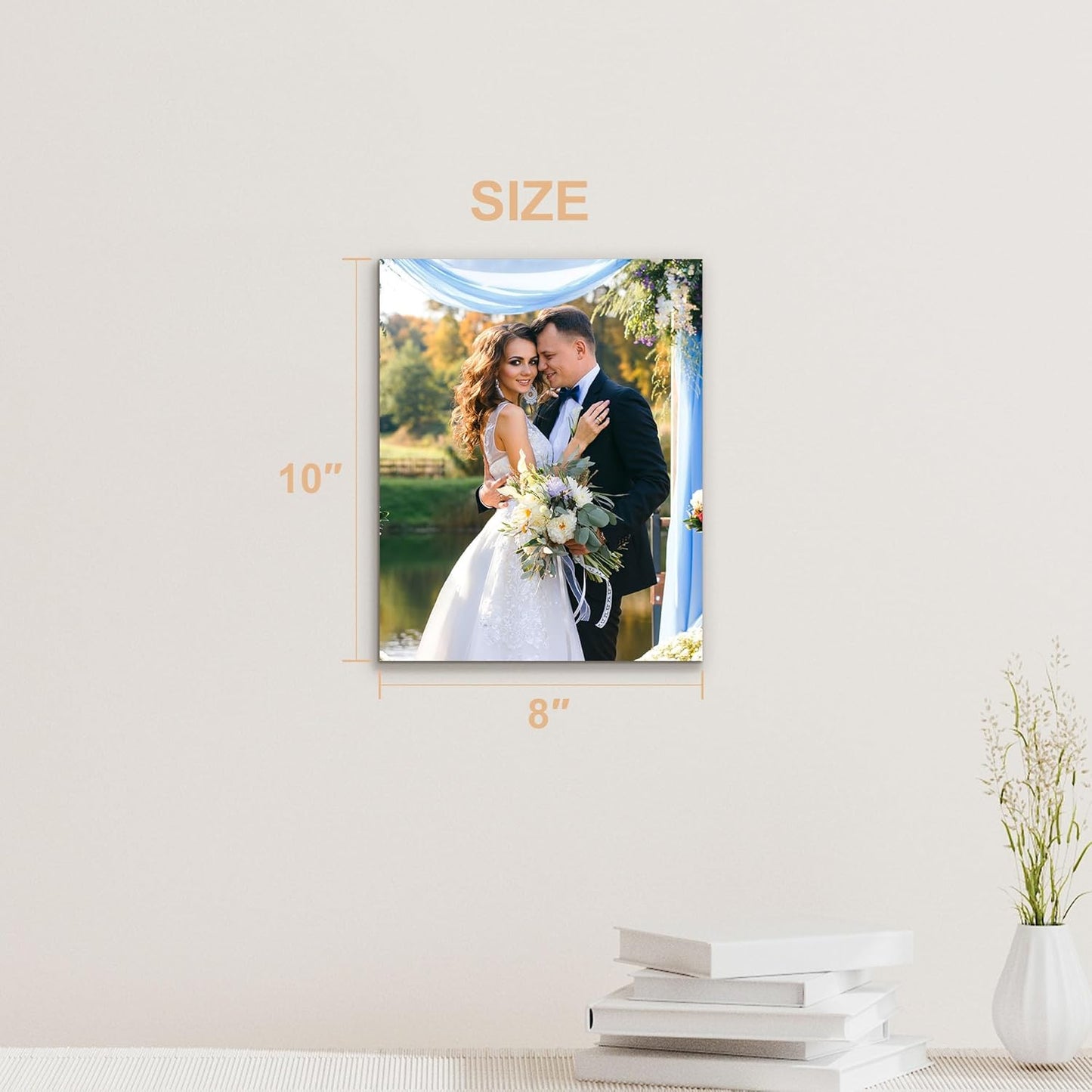 Tapuayts Personalized Custom Canvas Poster: Upload Your Image/Photo for Custom Photo-to-Poster Printing, Quality Wall Art Print (8" X 10")