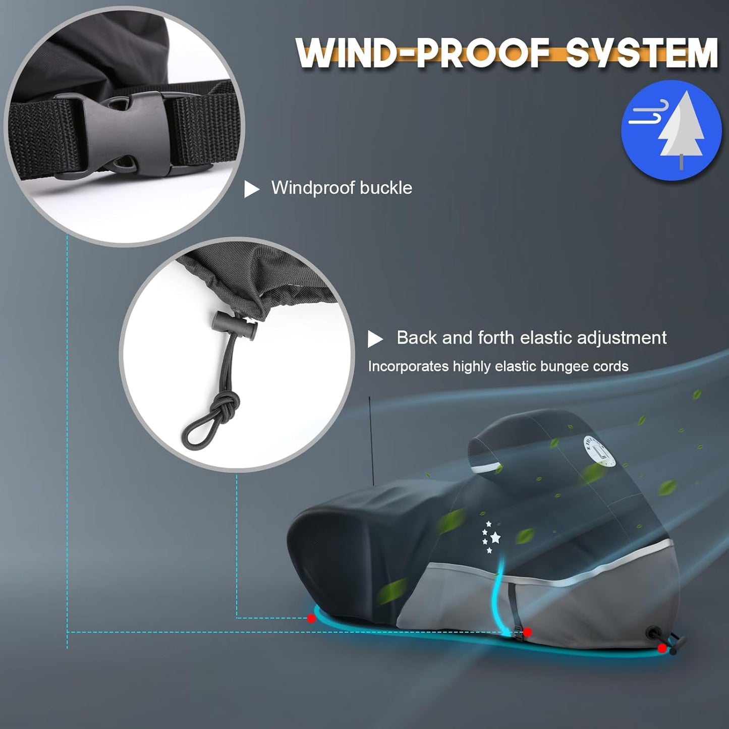 Motorcycle Cover Storage for Touring Models Harley Davidson Road King,Road Glide,Street Glide, Electra Glide,Heritage Classic,Low Rider-ST,and Most Motorcycles Gray