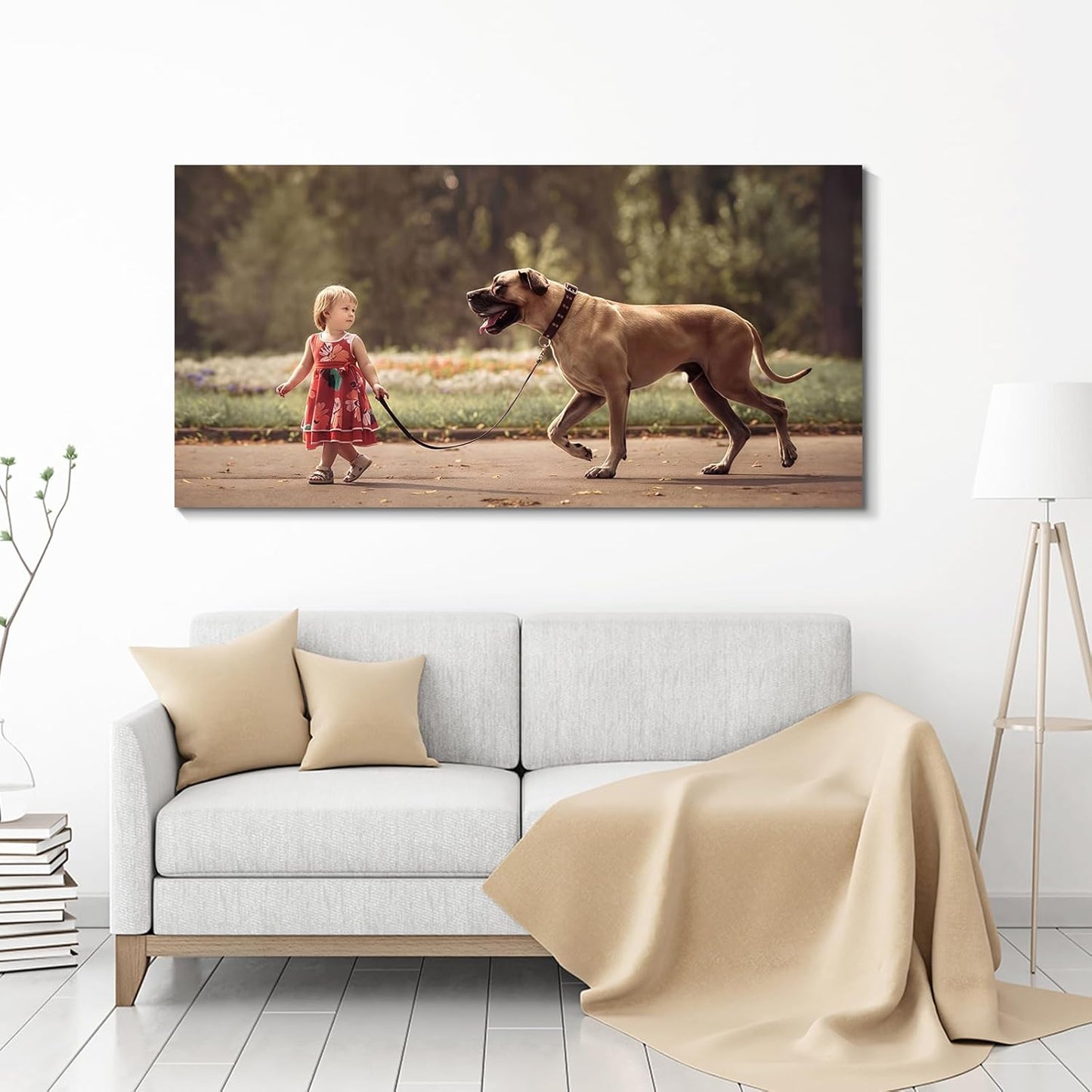 Wewejia Custom Canvas Prints with Your Photos for Pet/Animal, 32x16inch Personalized Canvas Pictures for Wall to Print Framed Wedding Family Baby Pets