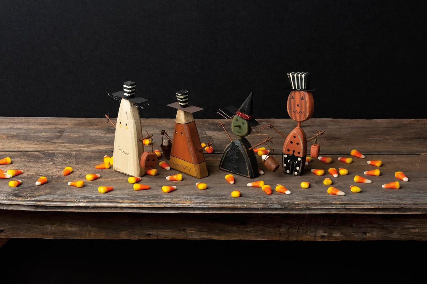 Primitives by Kathy Jack Decorative Chunky Sitter Great for Halloween and Fall Decorations, 4"x6.75"x1", Multicolor