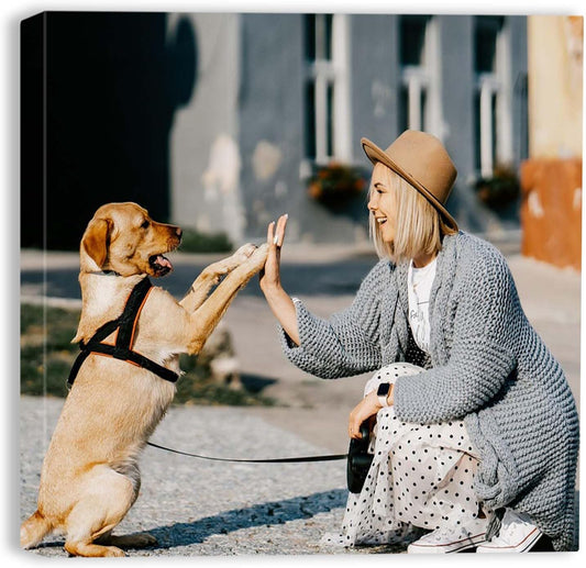 xzartdiy Custom Canvas Prints with Your Photos - Personalized Picture Print Customized Gifts for Family Home Office Wall Art Decor, Wrapped Canvas 24x24inch