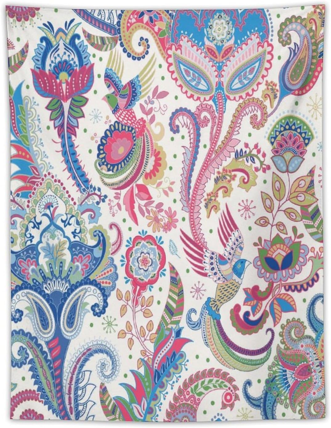 ICMOLYYENLO Boho Green Leaves Tapestry, Mid Century Abstract Tropical Palm Leaves Modern Minimalist Geometric Wall Hanging, Neutral Home Decor Art for Living Room Bedroom Dorm 30x40 Inch