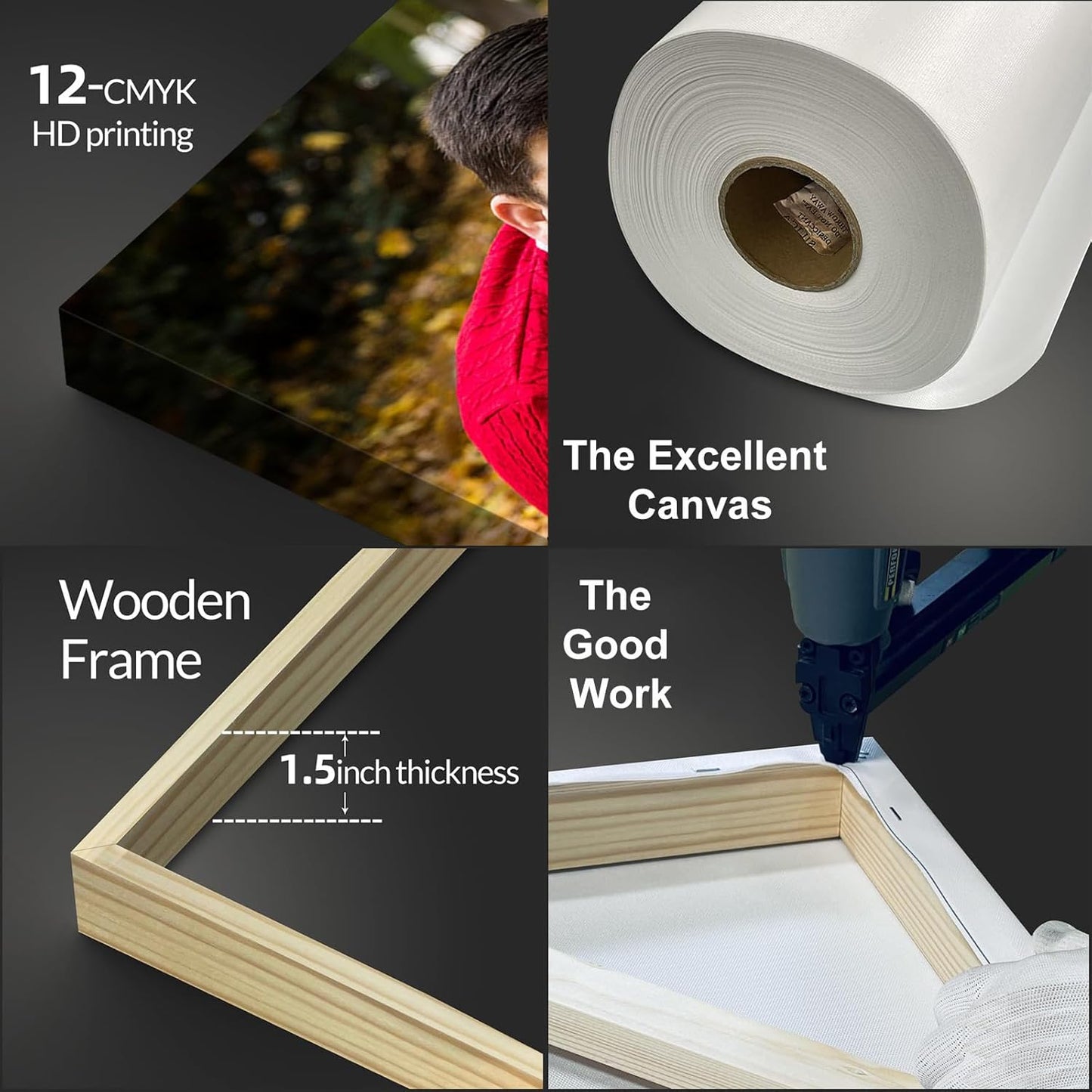 Wewejia Personalized Photo to Canvas Print 24x18 Inch, Canvas Prints With Your Photos on Custom Wall Art for Bedroom, Living Room, Wedding Baby Pet Family Picture Wall Ar