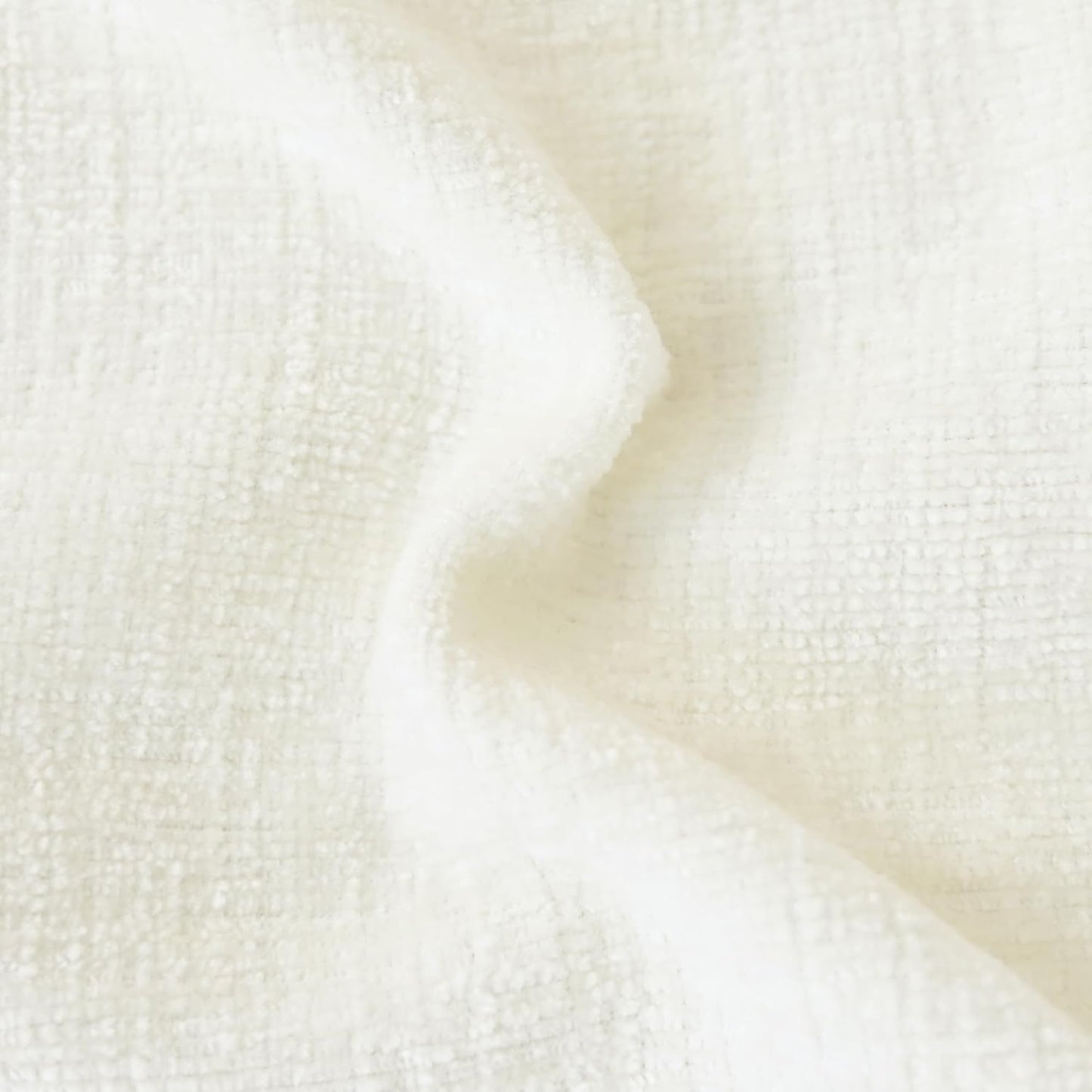 CaliTime Throw Pillow Covers Decorative 22 X 22 Inches Pack of 2 Cozy Chenille Cushion Cases for Couch Sofa Bed Living Room Home Cream