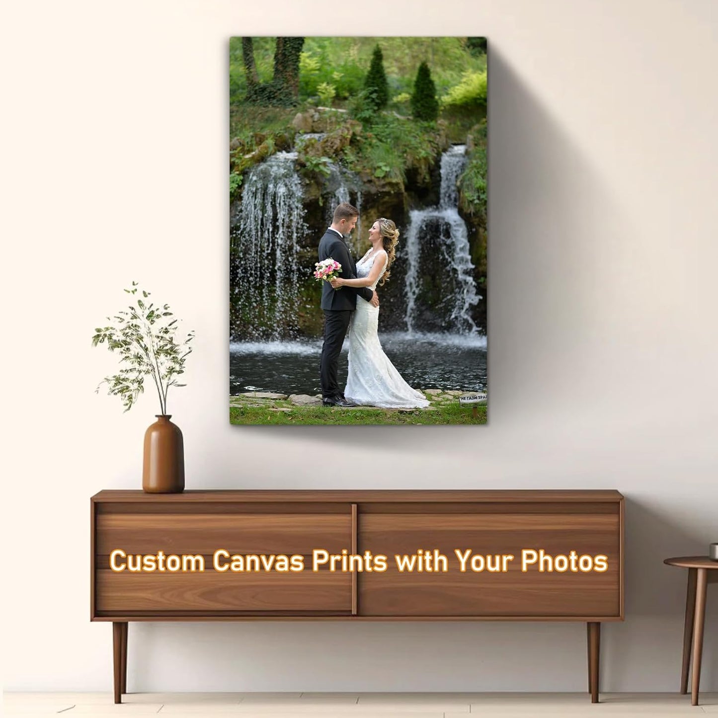 xzartdiy Custom Canvas Prints with Your Photos - Personalized Picture Print Customized Gifts for Family Home Office Wall Art Decor, Wrapped Canvas 8x12inch