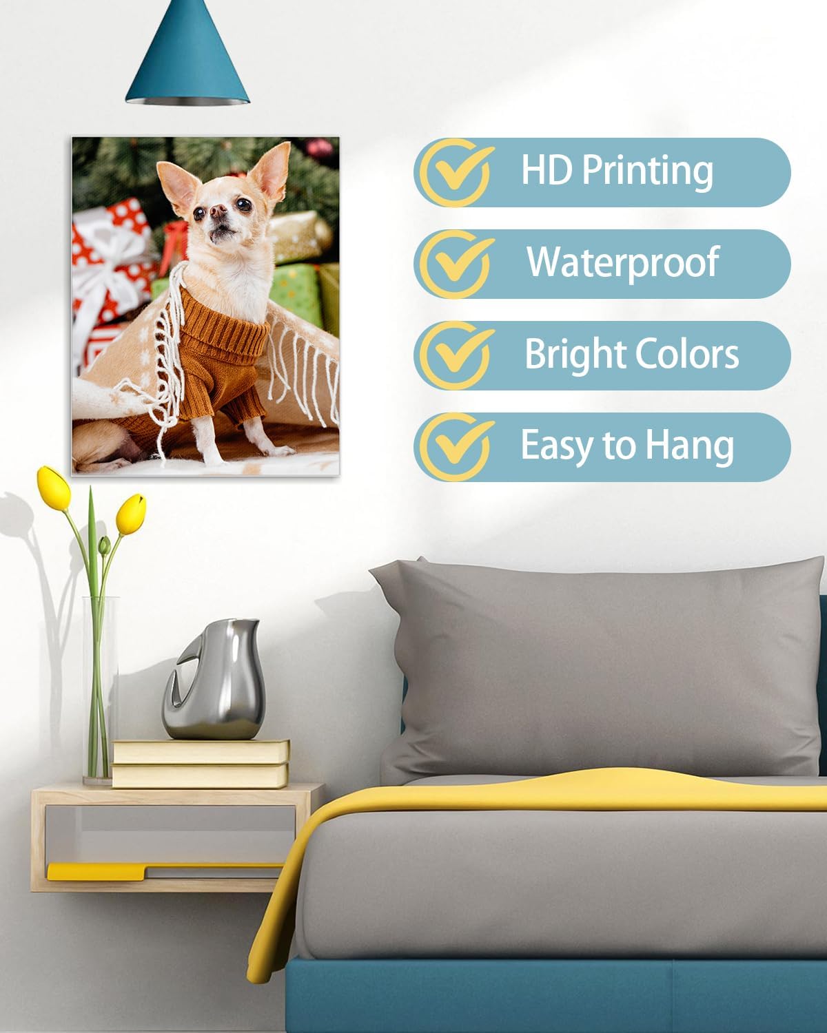 AbcCustomize Custom Canvas Wall Art with Your Photos, Perfect for Living Room, Bedroom, Farmhouse Decor, Personalized Gifts