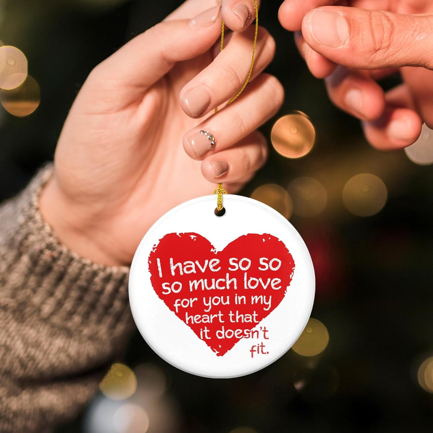 OASSIE Couple Gifts for Men, Women - Christmas Ornaments 2025, Anniversary, Engagement, Wedding Gifts for Couples, Birthday Him, Her, Wife, Husband - Christmas Decorations Ceramic Ornaments