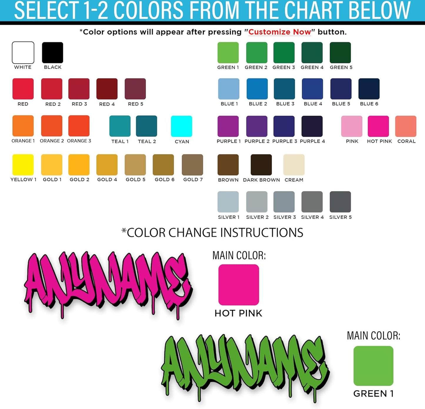 Custom Graffiti Name Wall Decal Personalized Name Wall Decals Spray Paint Graffiti Decal Large Vinyl Decals Sticker for Home & Room Décor, Removable WallArt for Kids & Teens Bedroom, Car, Vehicles