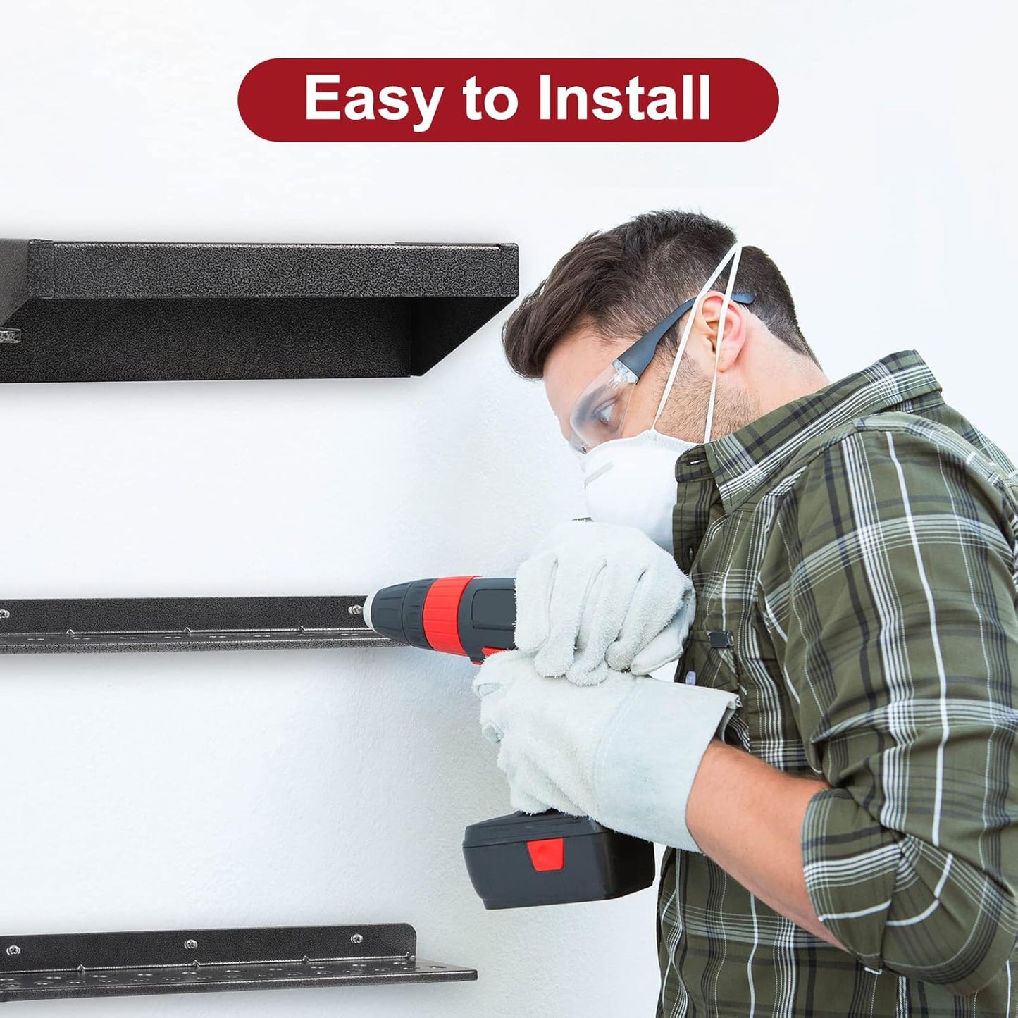 Screwdriver Organizer, Metal Plier Organizer Hammer Rack Screwdriver Holder Hand Tool Organizer and Storage Rack Wall Mount for Garage Workshop Workbench - 4 Pack