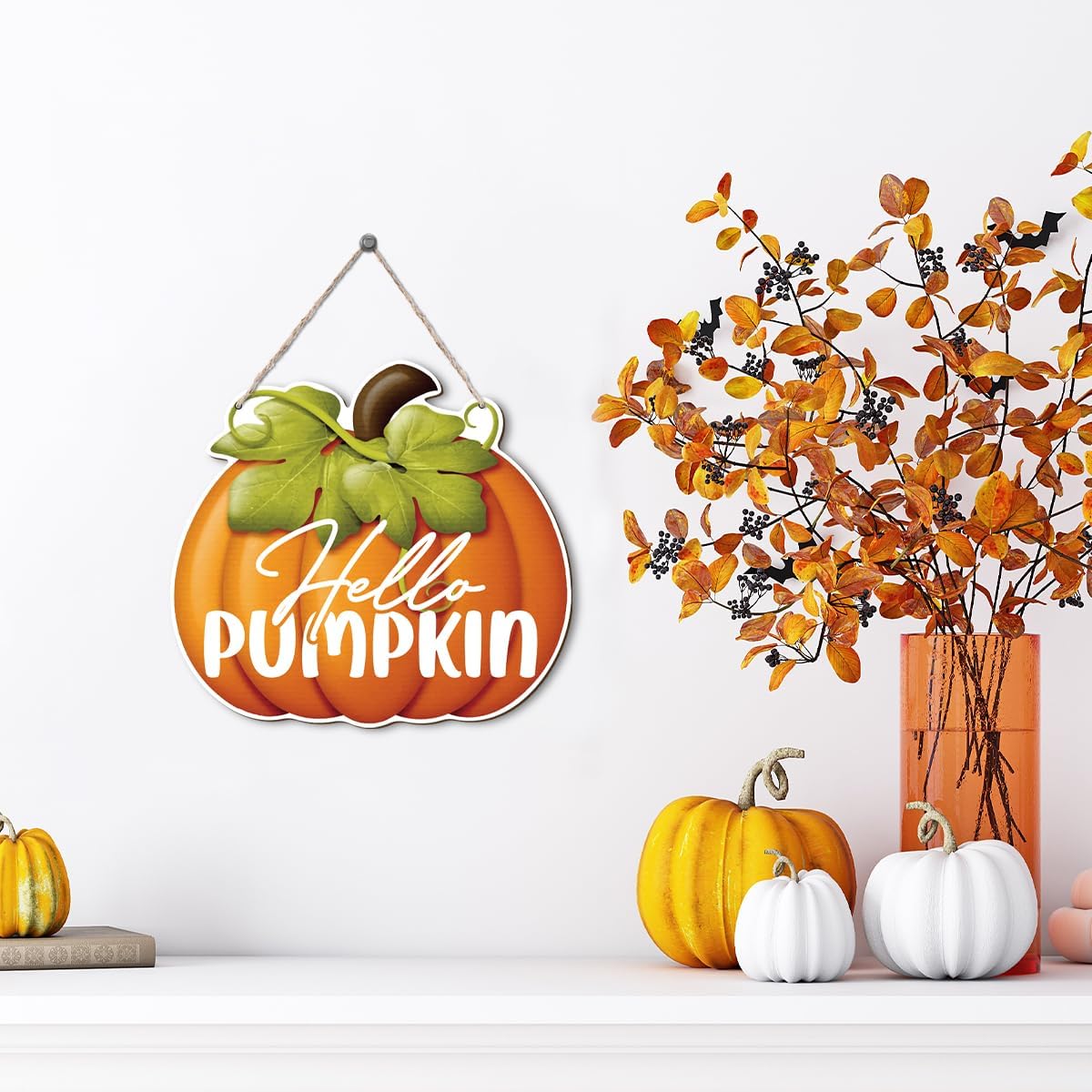 Fall Home Decor, Fall Door Decorations, Pumpkin Wall Decor, Front Door Hanging, Harvest Thanksgiving Farmhouse Porch, Indoor And Outdoor Home Decorations, Housewarming Gift