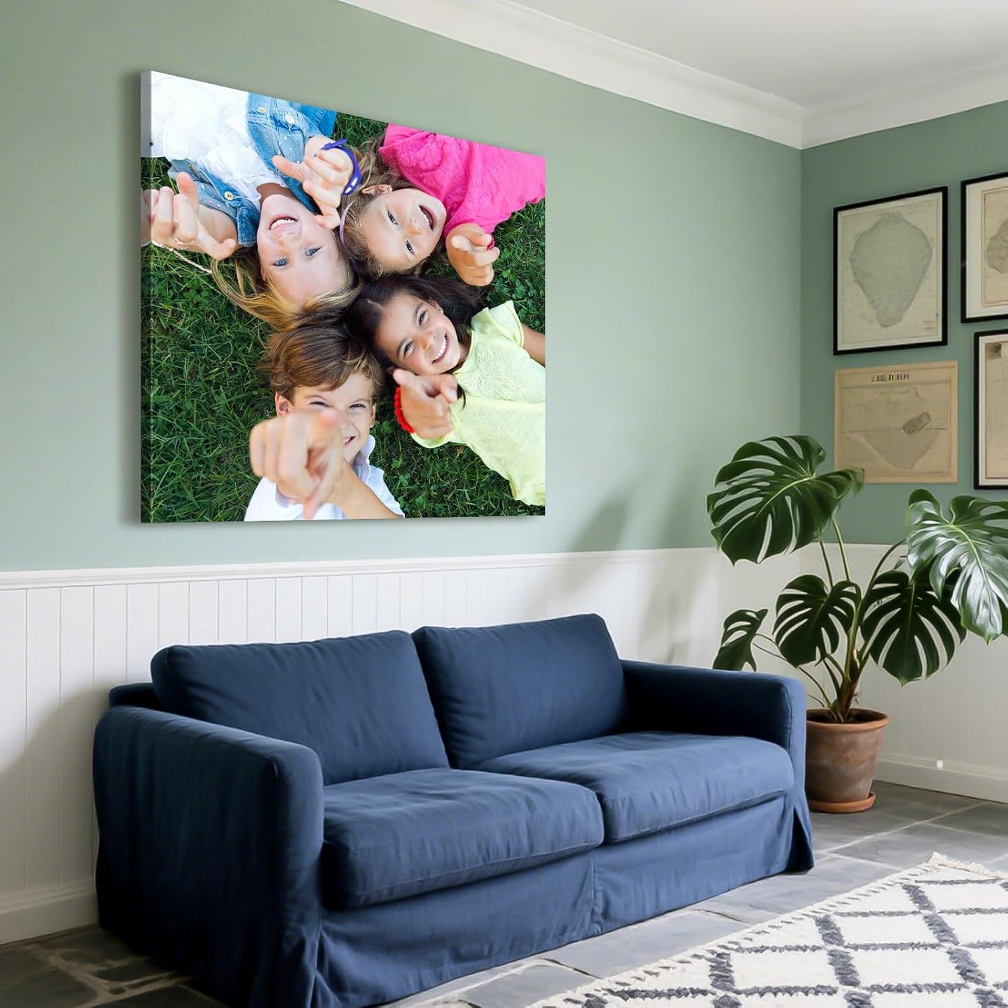 Custom Canvas Prints with Your Photos - Personalized Pictures Print, Customized Photo Gifts, Wall Art Poster Canvas Printing for Wedding, Family, Baby, Pets, Home Office Decor, Wrapped Frame 12x12