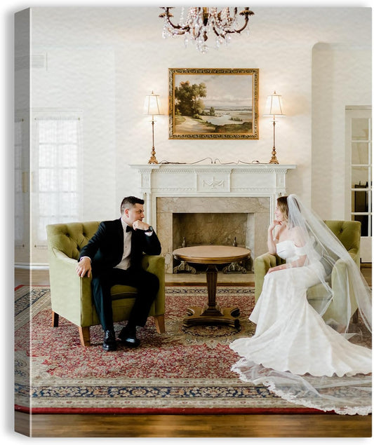 xzartdiy Custom Canvas Prints with Your Photos - Personalized Picture Print Customized Gifts for Family Home Office Wall Art Decor, Wrapped Canvas 24x30inch