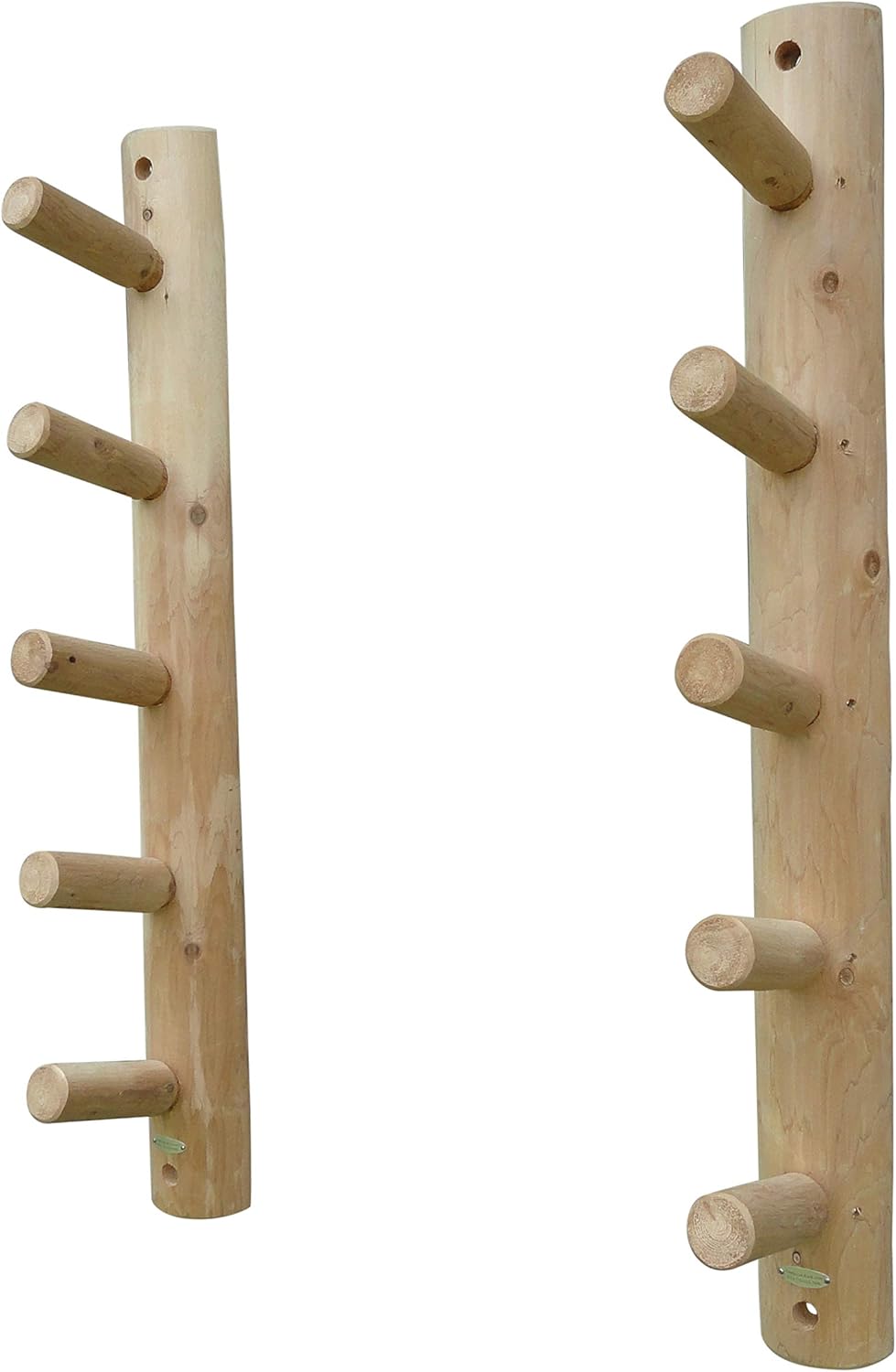 10-Place Wall-Mounted Ski Log Racks - Skis Wall Mount Garage Racks, Indoor & Outdoor Vertical Ski Holders for Walls, Hangers for Skis Indoor Storage Rack, Garage Hanging Rack - Unfinished