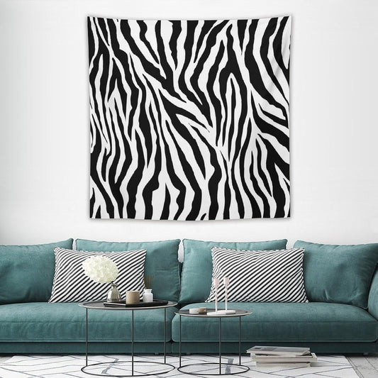 HZOHNAGO Zebra Print Tapestry Nature Wild Animals Black and White Stripe Printed Wall Tapestry Painting Wall Hanging for Bedroom Living Room Dorm 60" W x 60" H