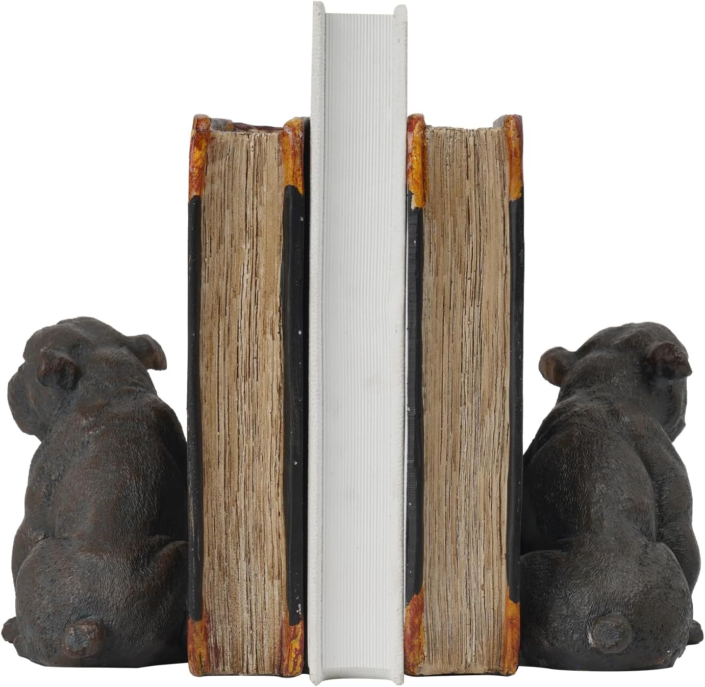 Dog Decorative Bookends Book Holder - Vintage Shelf Decor Book Ends to Hold Books Heavy Duty for Home Decor 3.5 X 4.5 X 6.25 inch Guichifun