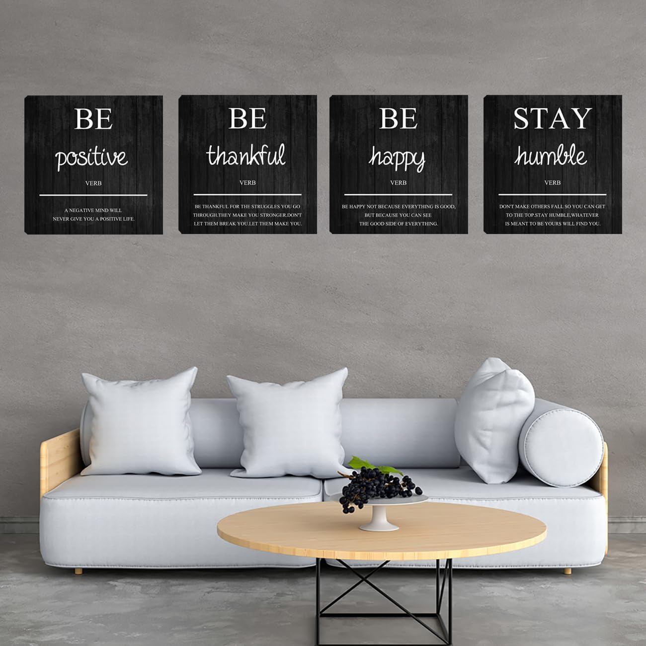 Motivational Office Wall Art Decor Inspirational Framed Canvas Wall Art Poster Prints Inspirational Quotes Office Wall Art for Living Room Bedroom Home Office Wall Decoration 12”X12”X4