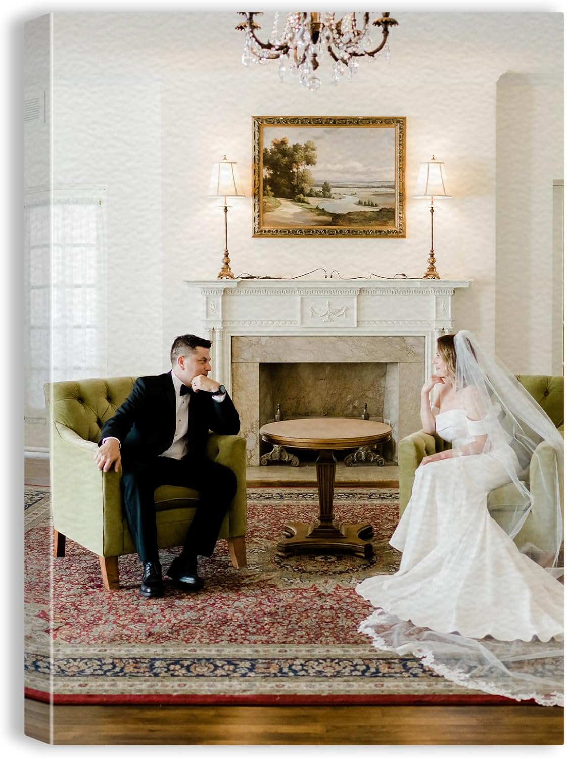 xzartdiy Custom Canvas Prints with Your Photos - Personalized Picture Print Customized Gifts for Family Home Office Wall Art Decor, Wrapped Canvas 28x40inch