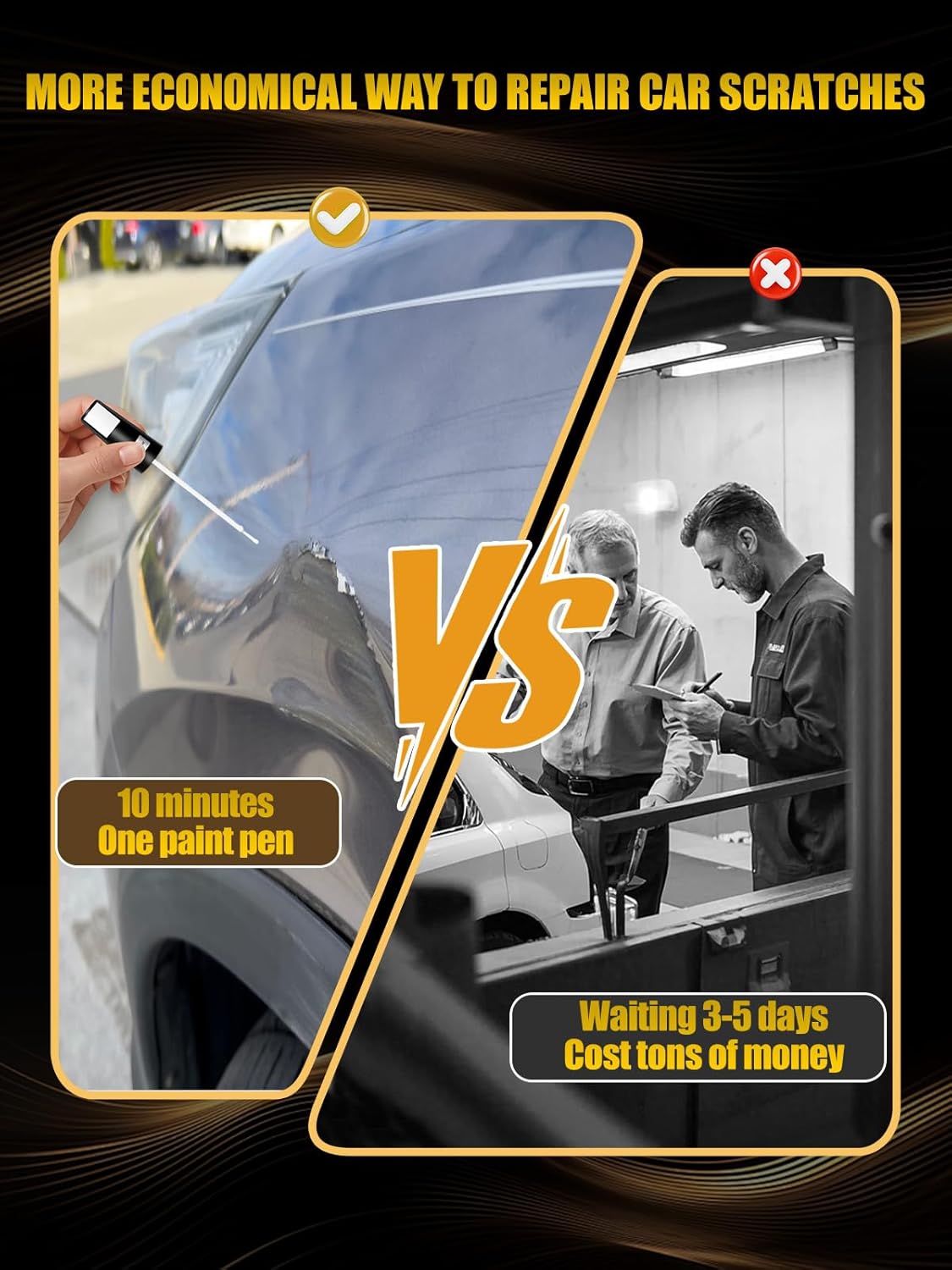 (650/9650) Calcite/Cirrus White Touch Up Paint Compatible with Mercedes-Benz, Exact Match Car Paint Pen Automotive Scratch Repair Remover Kit Quick & Easy Solution for Vehile Chips and Nicks