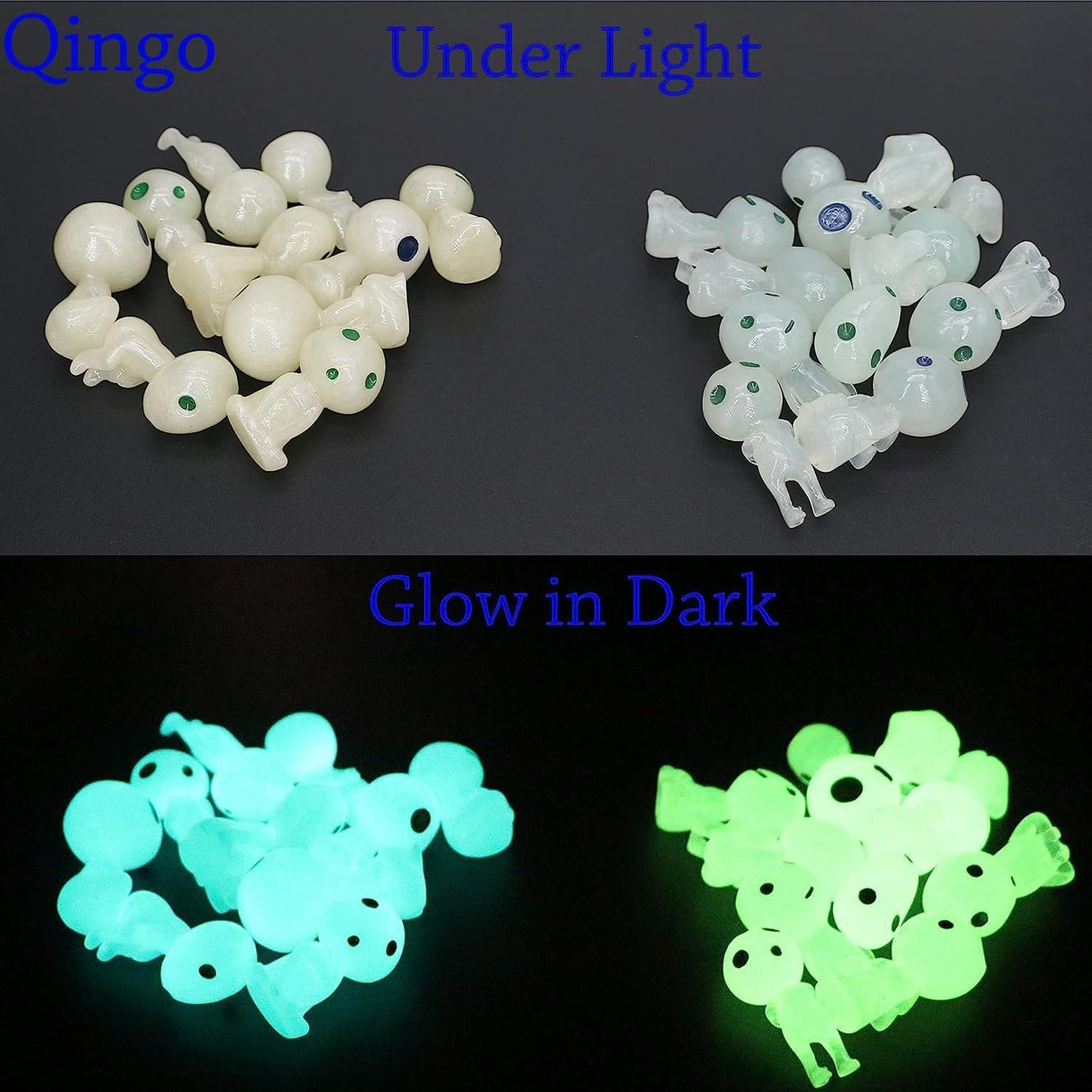 Fairy Garden Accessories Tree Elves Easter Egg Fillers Glow in Dark Basket Stuffers Garden Alien Decor Miniature for Micro Landscape Outdoor Status Patio Lawn Yard Kit