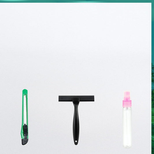 Frosted Glass Window Film with Tools,Reusable Window Privacy Film,Static Clings Window Film Kit for Home Bathroom and Office. (White, 35.4Inch×157.4Inch)