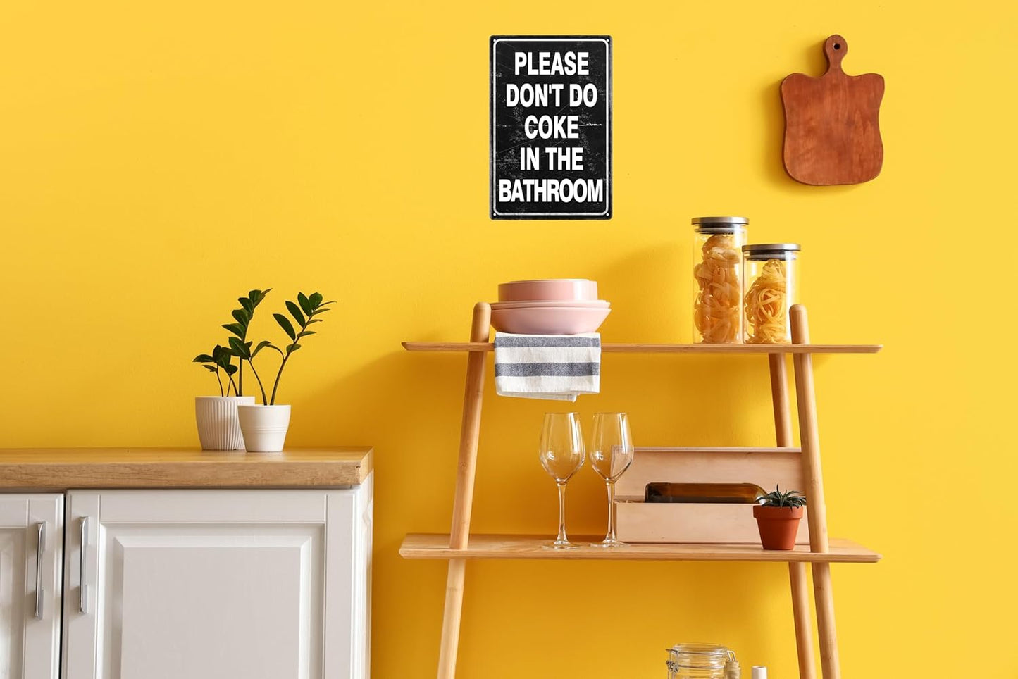 Vintage Tin Sign Retro Metal Funny Bathroom Signs for Home Decor Stylish Wall Art Plaques Gift for Bathroom Kitchen and Gothic Wall Decor in Every Room 12x8 in