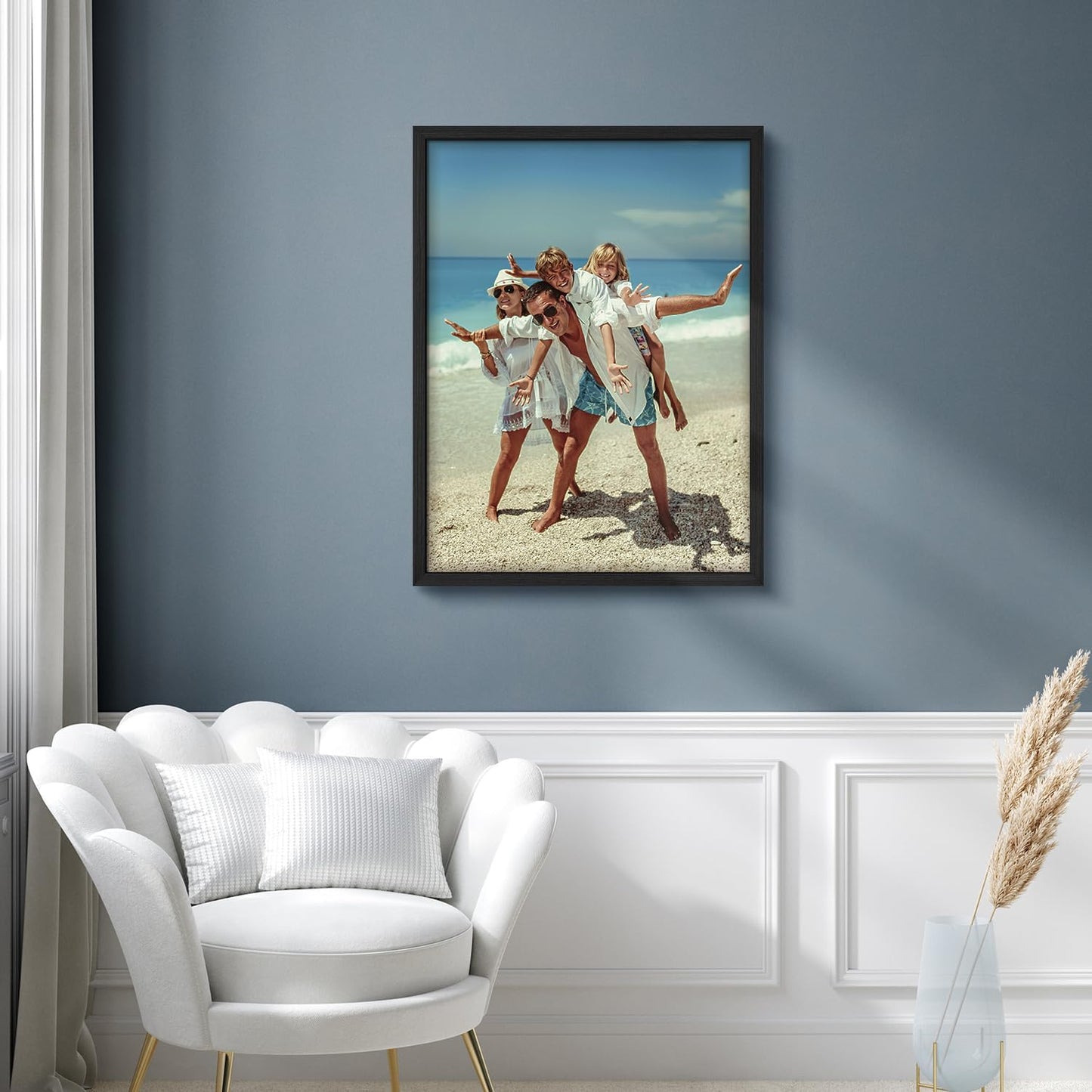 wall26 Custom Framed Poster Wall Art for Living Room, Bedroom Canvas Prints for Home Decoration Ready to Hang - 11"x14" Black