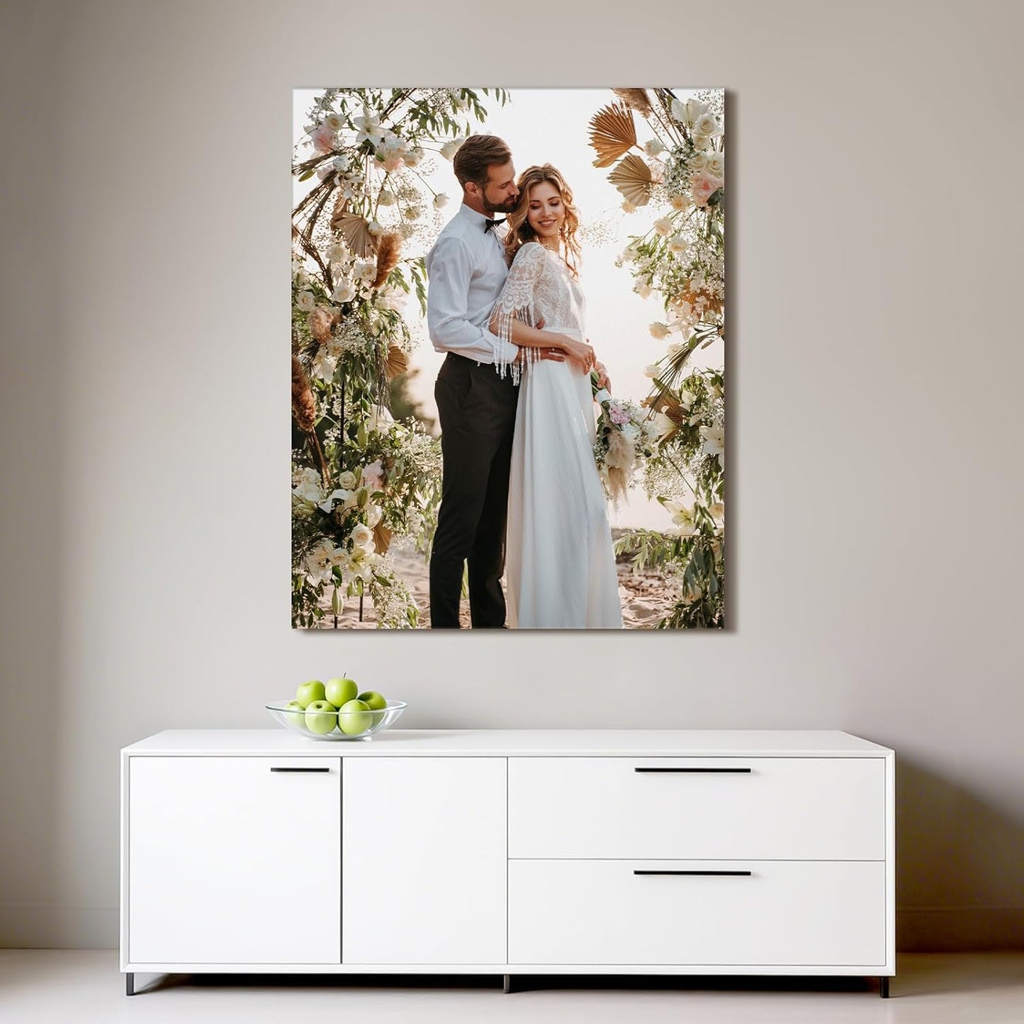 Custom Canvas Prints with Your Photos - Personalized Pictures Print, Customized Photo Gifts, Wall Art Poster Canvas Printing for Wedding, Family, Baby, Pets, Home Office Decor, Wrapped Frame 24x30