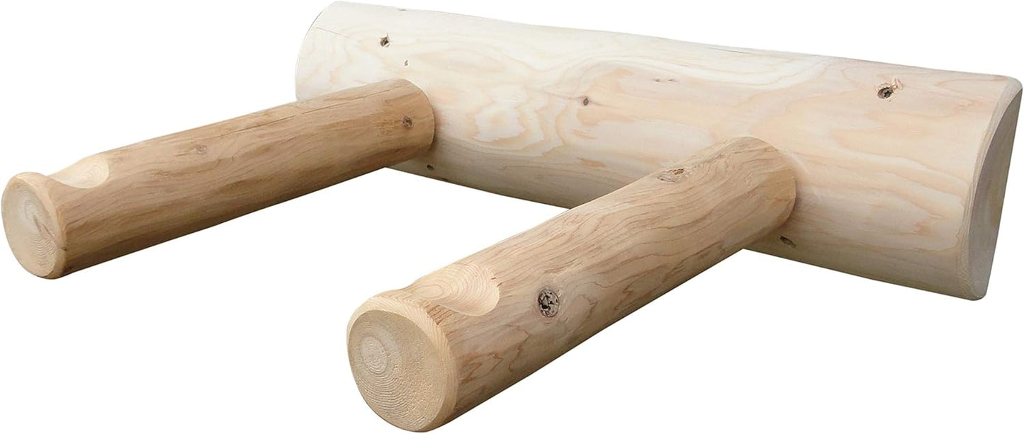 1-Place Wall-Mounted Bike Log Rack, Road Bike Wall Mount Hook, Bicycle Hangers for Garage Wall Racks, Bicycle Hooks for Hanging, Indoor Storage Garage Hooks for Bikes - Unfinished