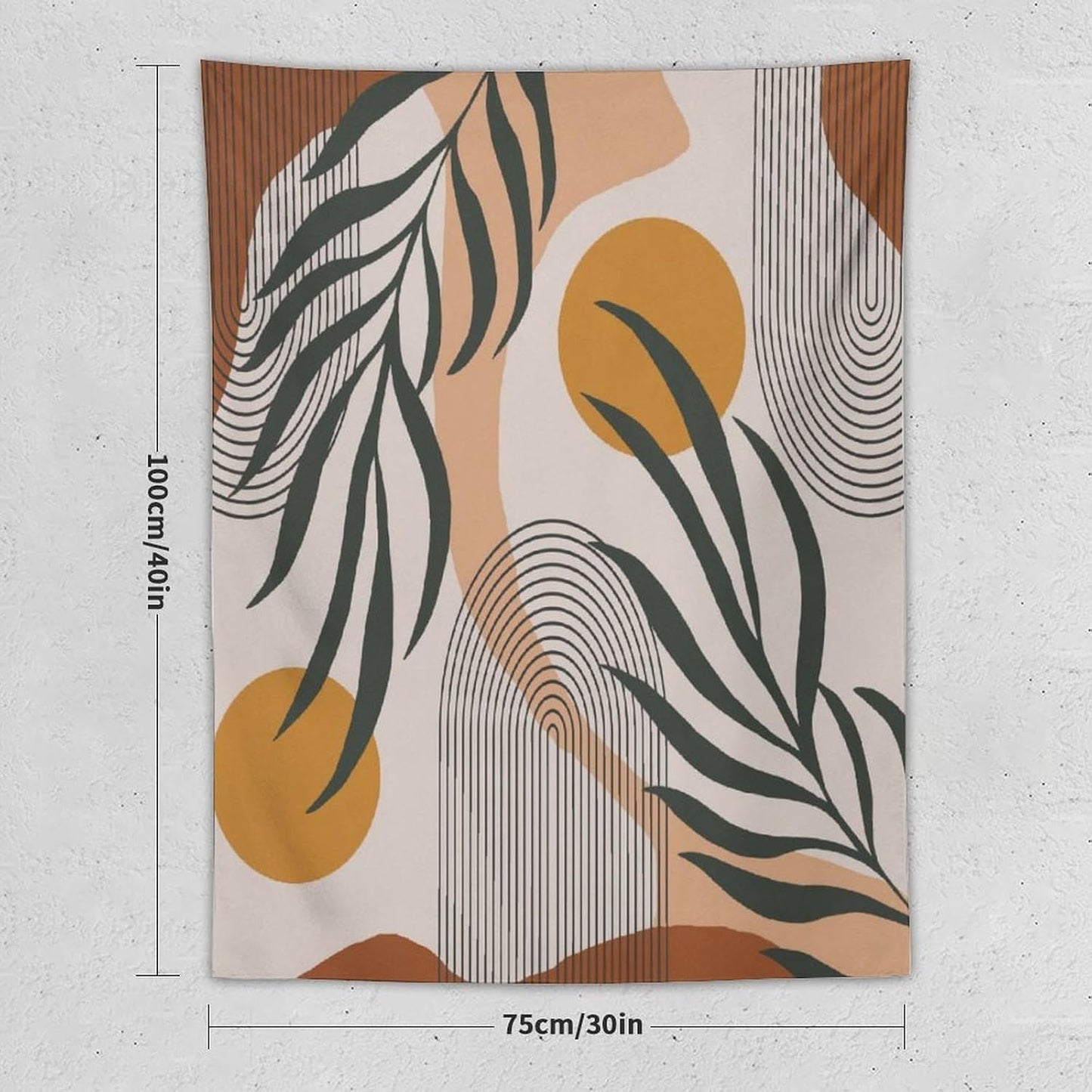 ICMOLYYENLO Boho Plant Aesthetic Tapestry, Abstract Medieval Arch Sun Home Aesthetic Wall Hanging For Bedroom Living Room Dormitory Tapestry 30x40 Inches