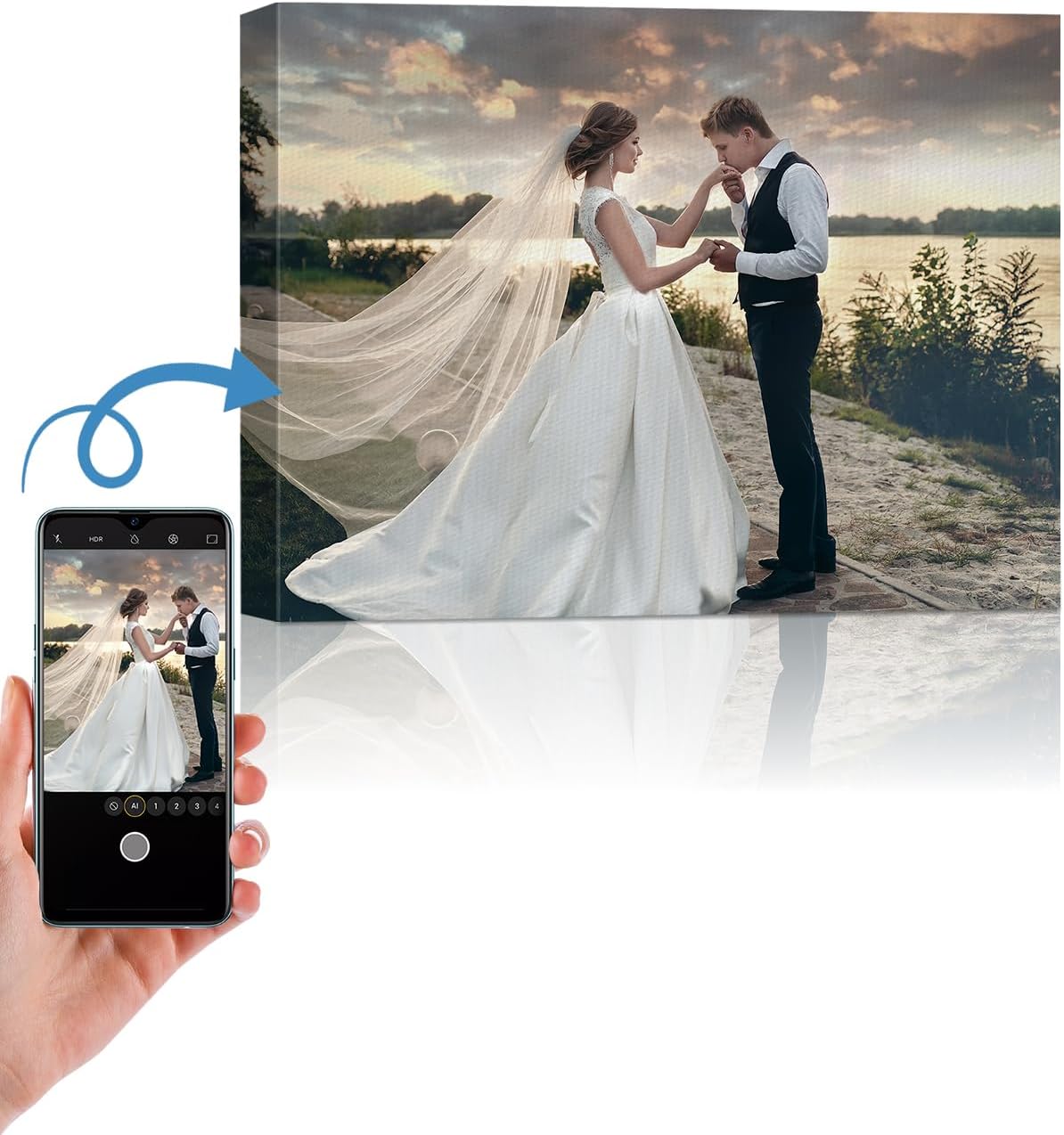 AbcCustomize Custom Canvas Wall Art with Your Photos, Custom Canvas Wall Art for Bedroom, Living Room, Farmhouse Decor, Personalized Gifts